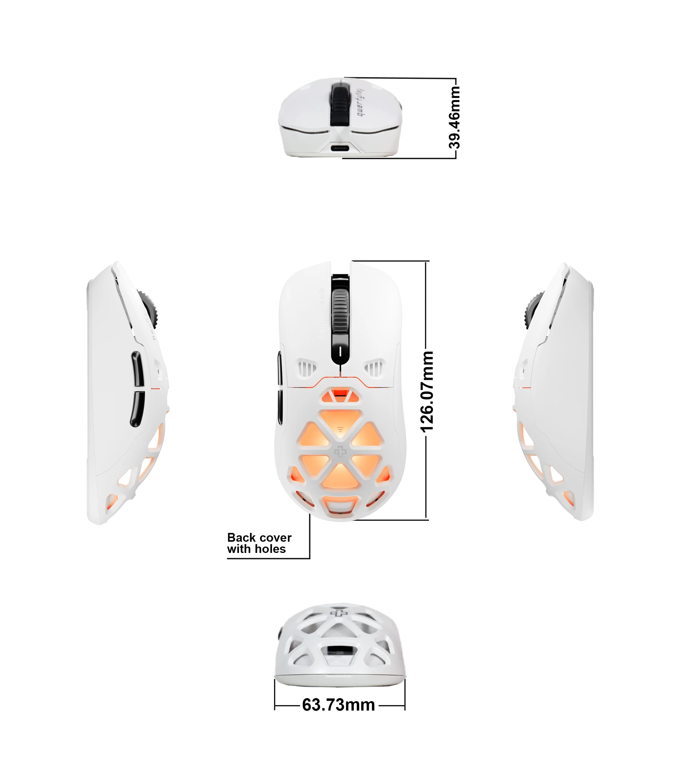 Мишка QwertyKey QKM1 Alb Безжичен Bluetooth Заряден Док