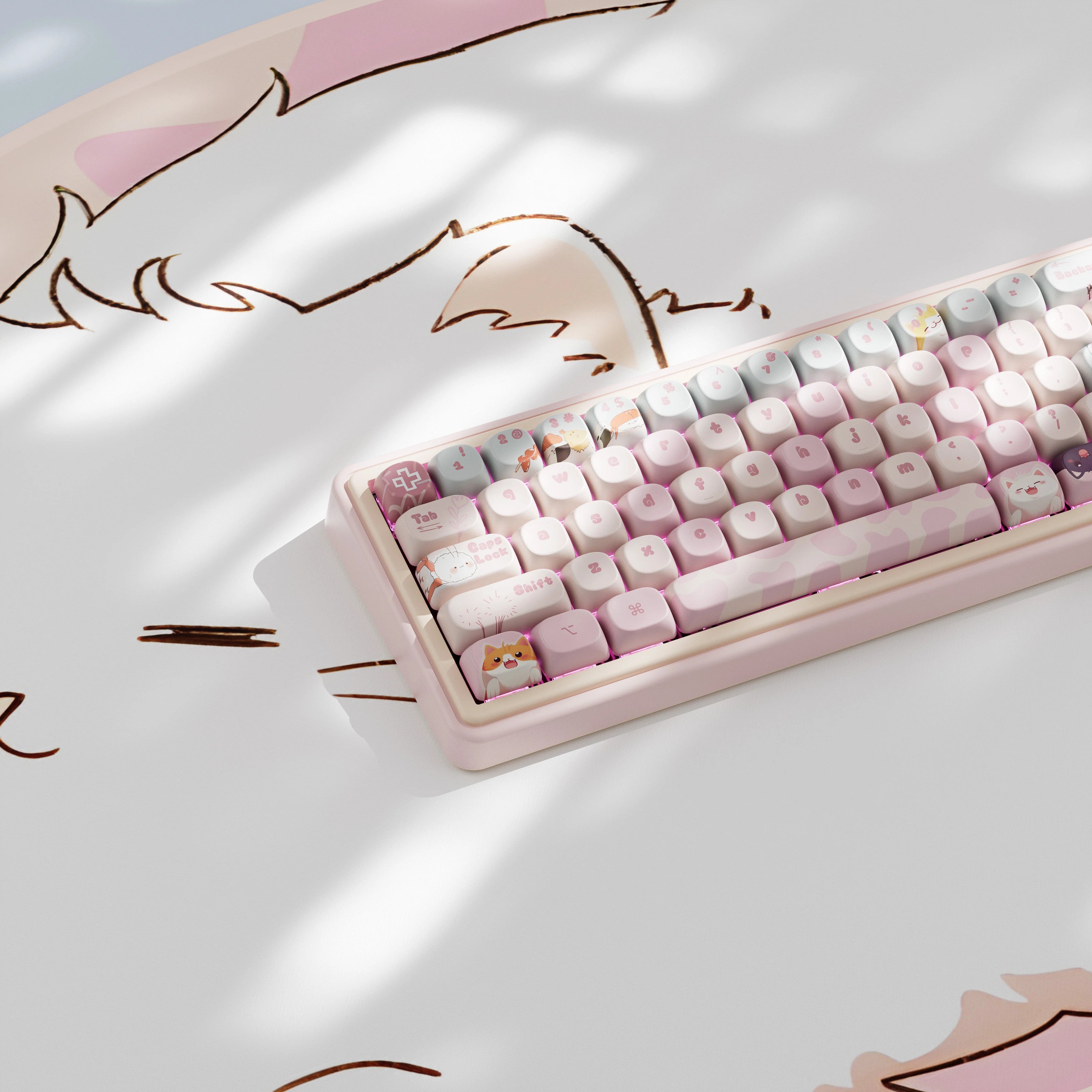 QwertyKey65 Pro Bliss Bluetooth Wireless VIA Hotswap RGB Mechanical Gaming Keyboard
