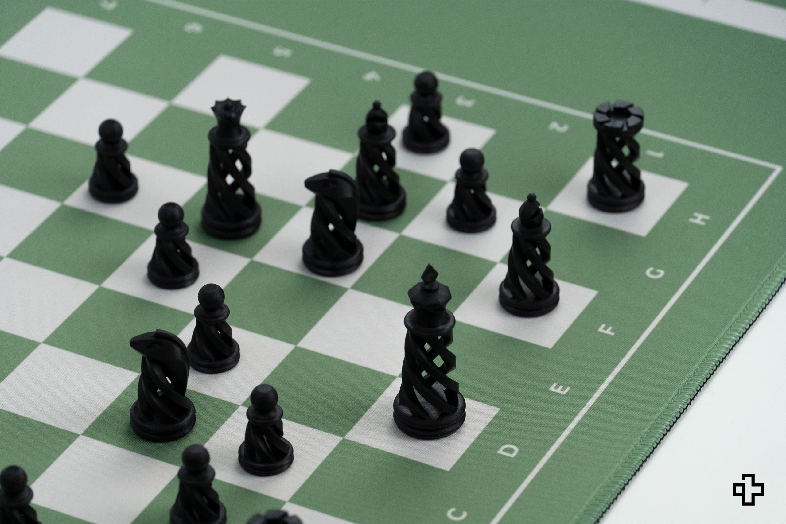 Deskmat Souris QwertyKey Échecs 4mm bords cousus
