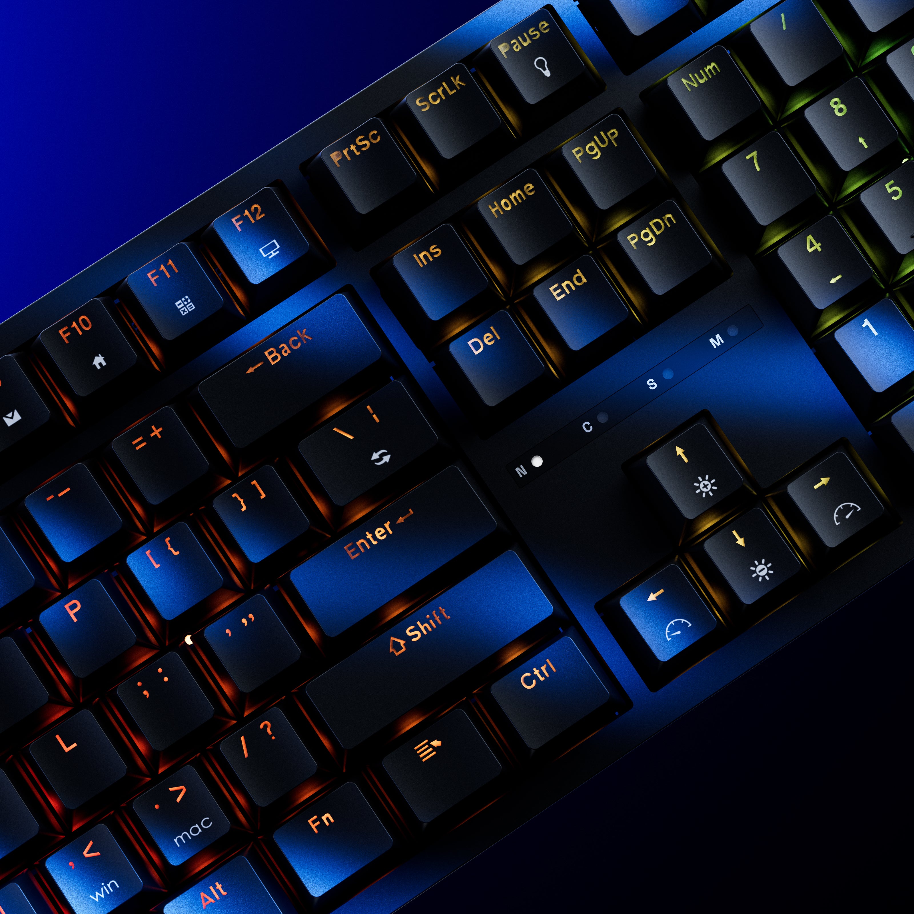 QwertyKey H100 Schwarz Bluetooth Drahtlose Hotswap RGB Mechanische Gaming-Tastatur