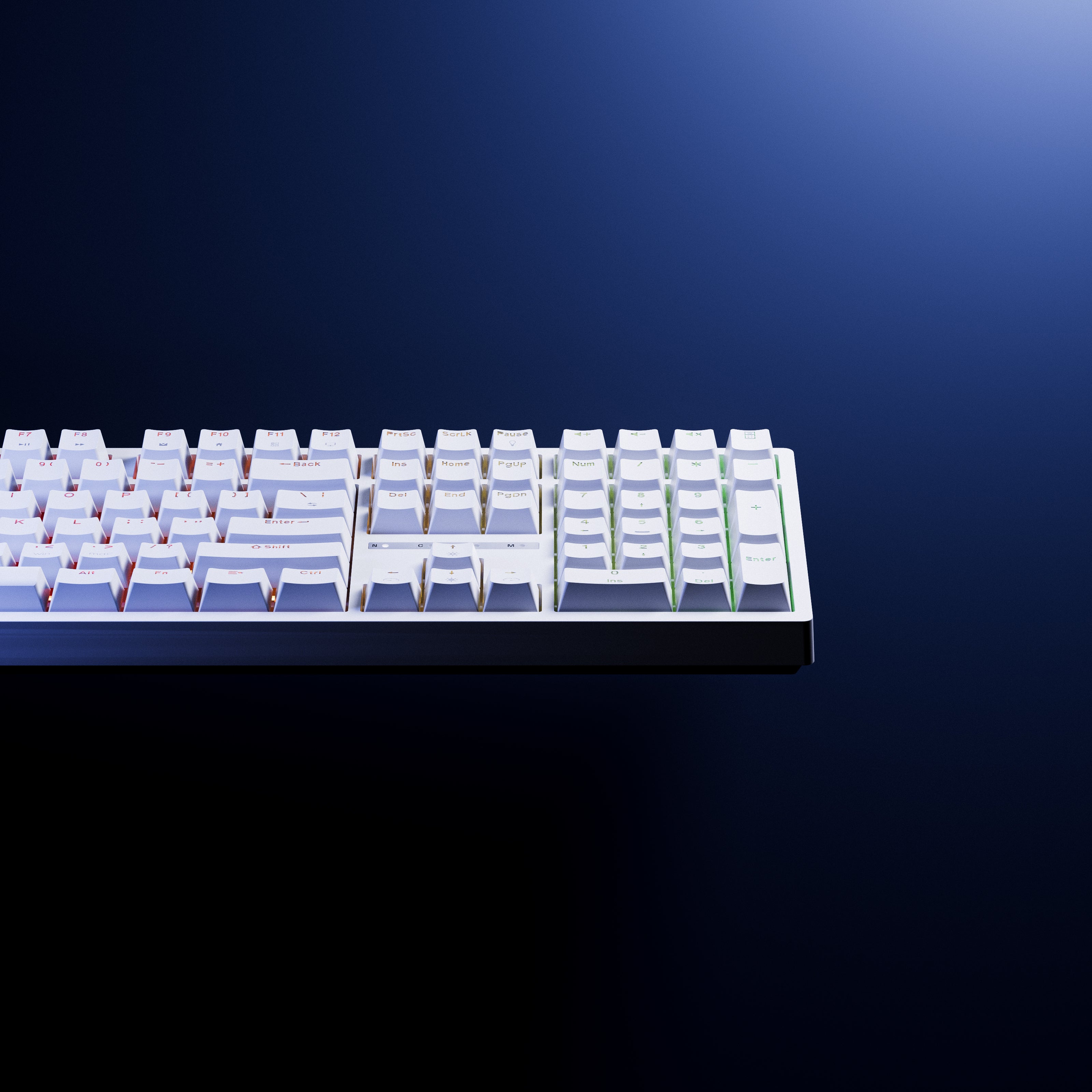 QwertyKey H100 Biała Bezprzewodowa Bluetooth Hotswap RGB Mechaniczna Klawiatura Gamingowa