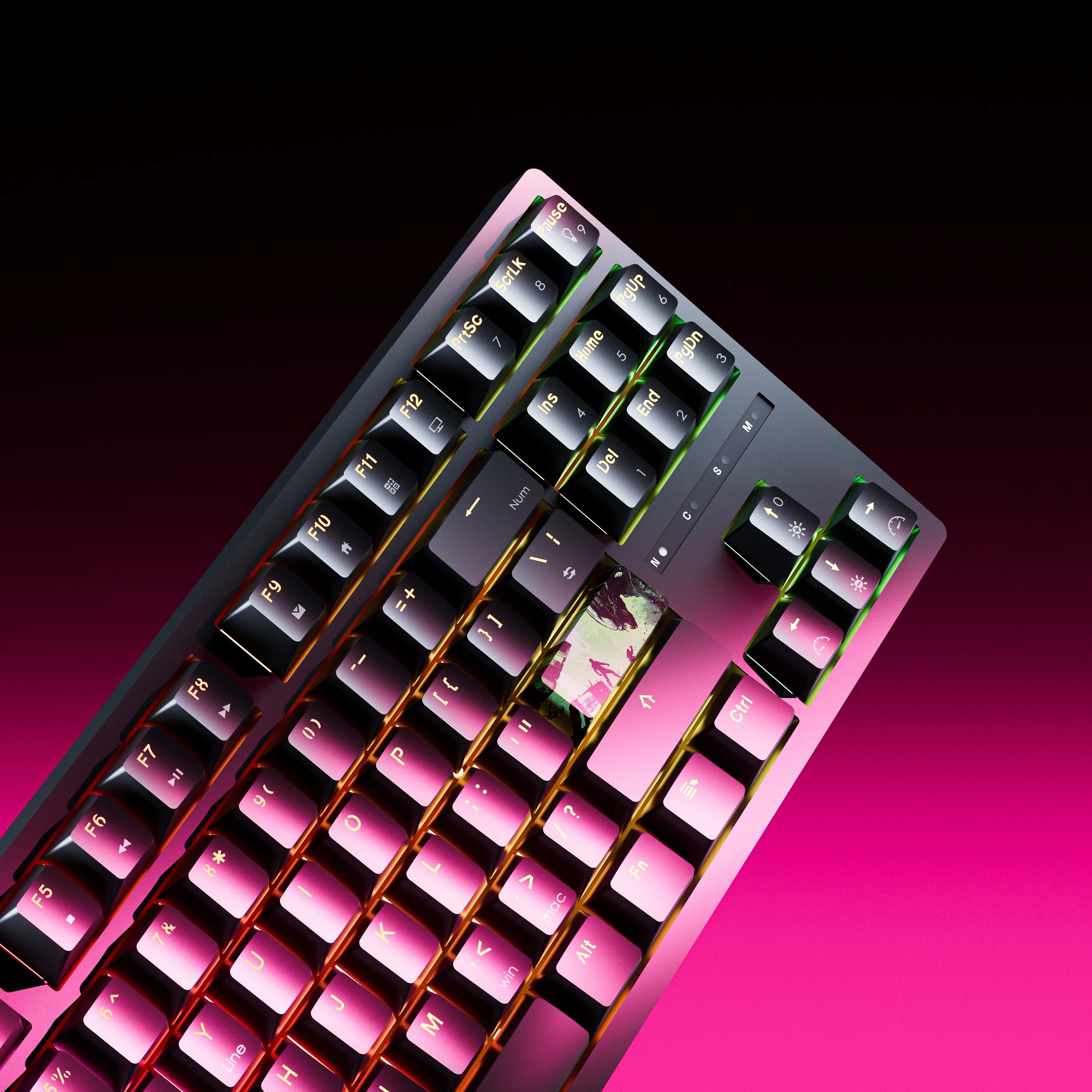 QwertyKey H87 Neagra Bluetooth Wireless Hotswap RGB Gaming Mechanische Tastatur