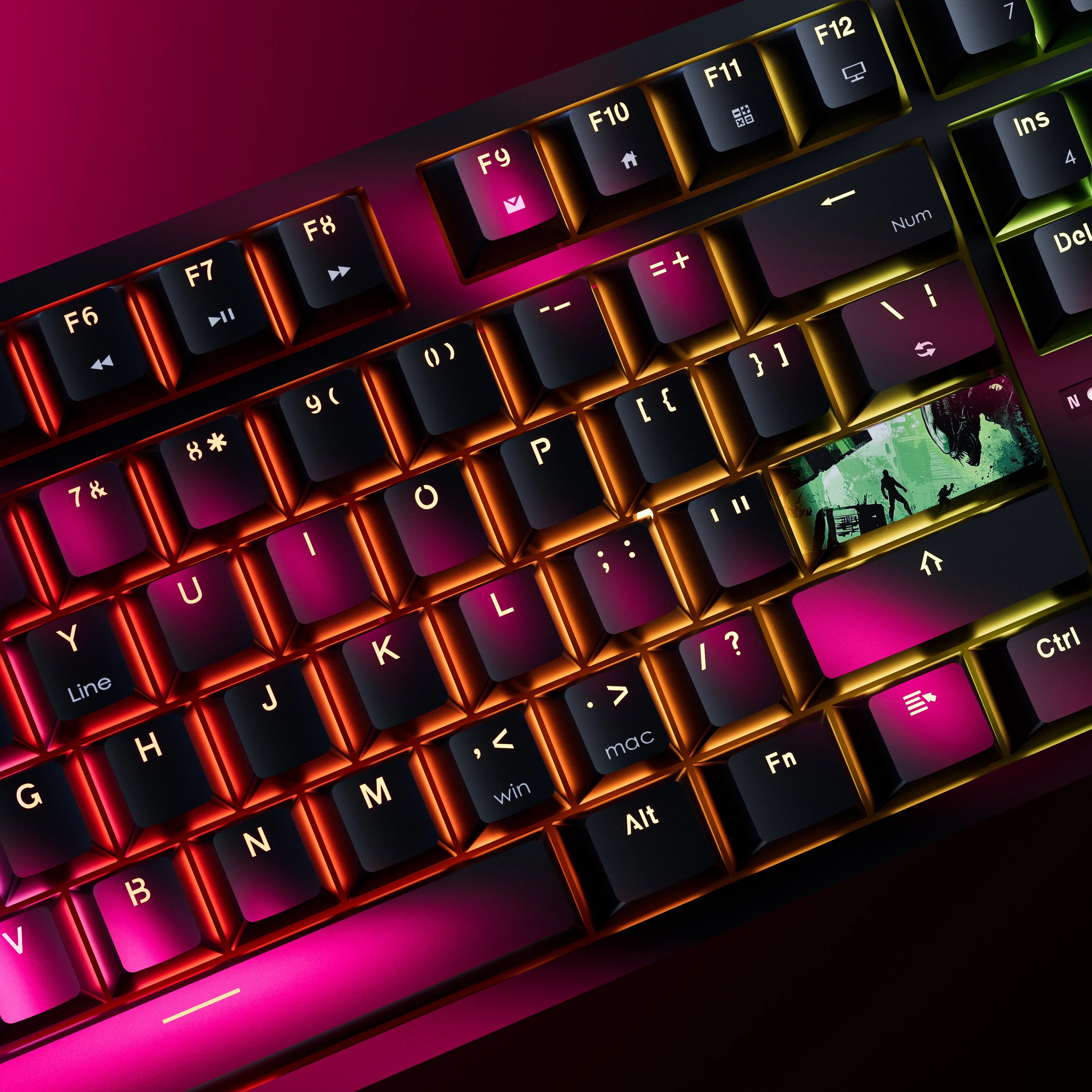QwertyKey H87 Neagra Bluetooth Wireless Hotswap RGB Gaming Mechanische Tastatur