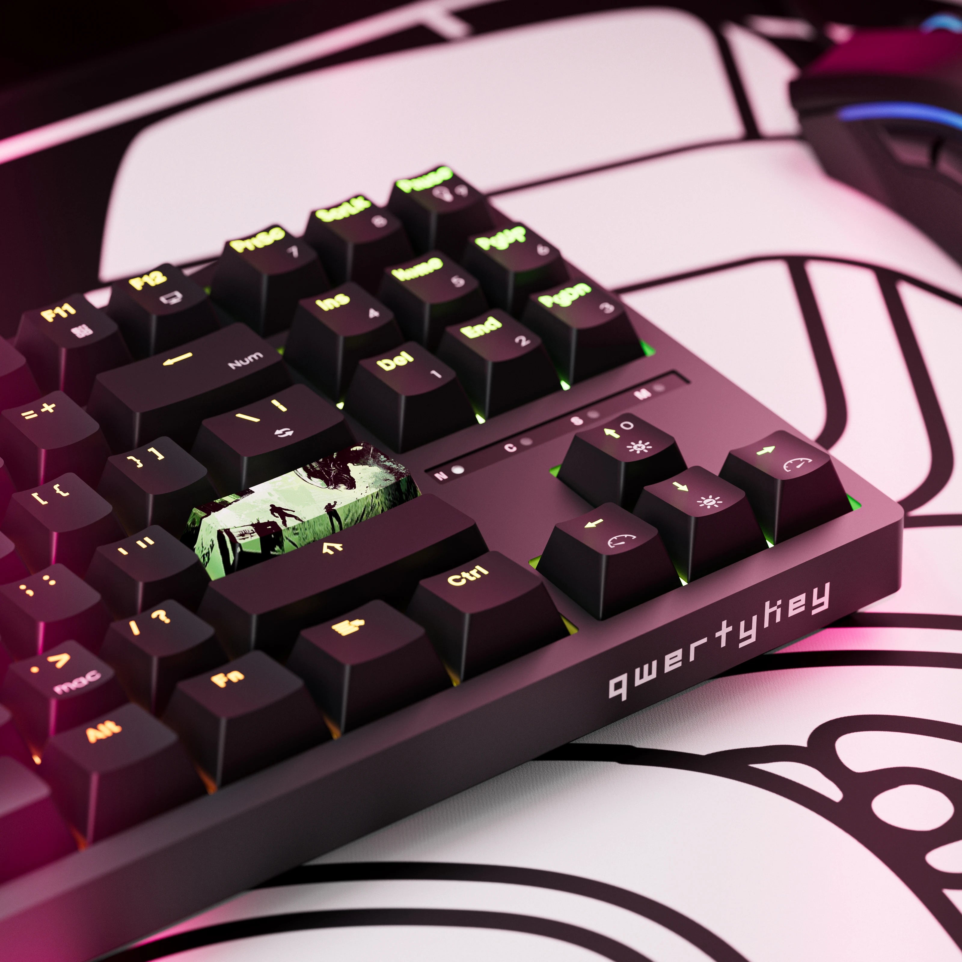 QwertyKey H87 Neagra Bluetooth Wireless Hotswap RGB Gaming Mechanische Tastatur