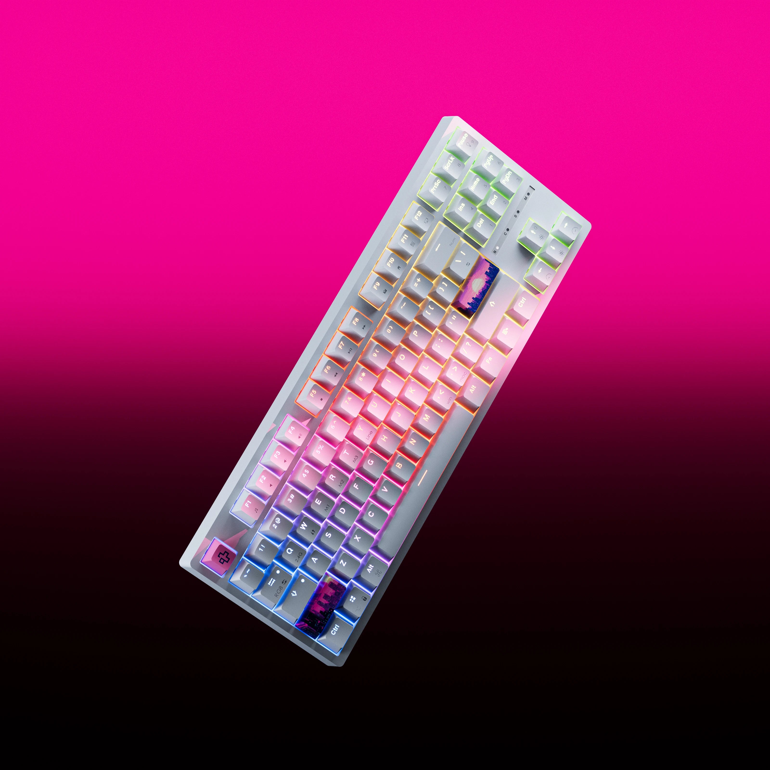 QwertyKey H87 Alba Bluetooth Bezprzewodowa Hotswap RGB Klawiatura Mechaniczna Gaming