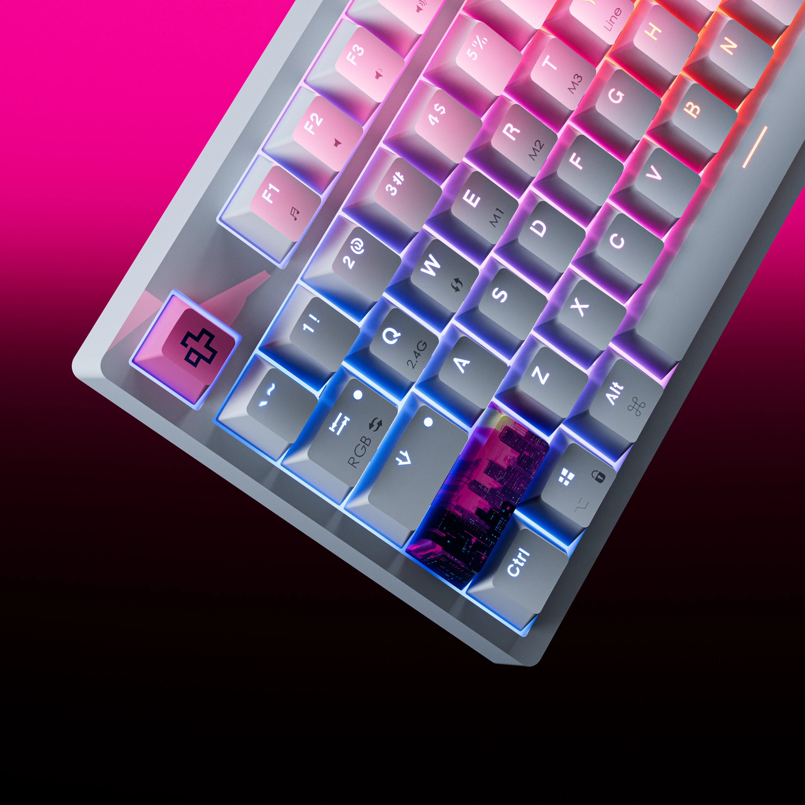 QwertyKey H87 Alba Bluetooth Bezprzewodowa Hotswap RGB Klawiatura Mechaniczna Gaming