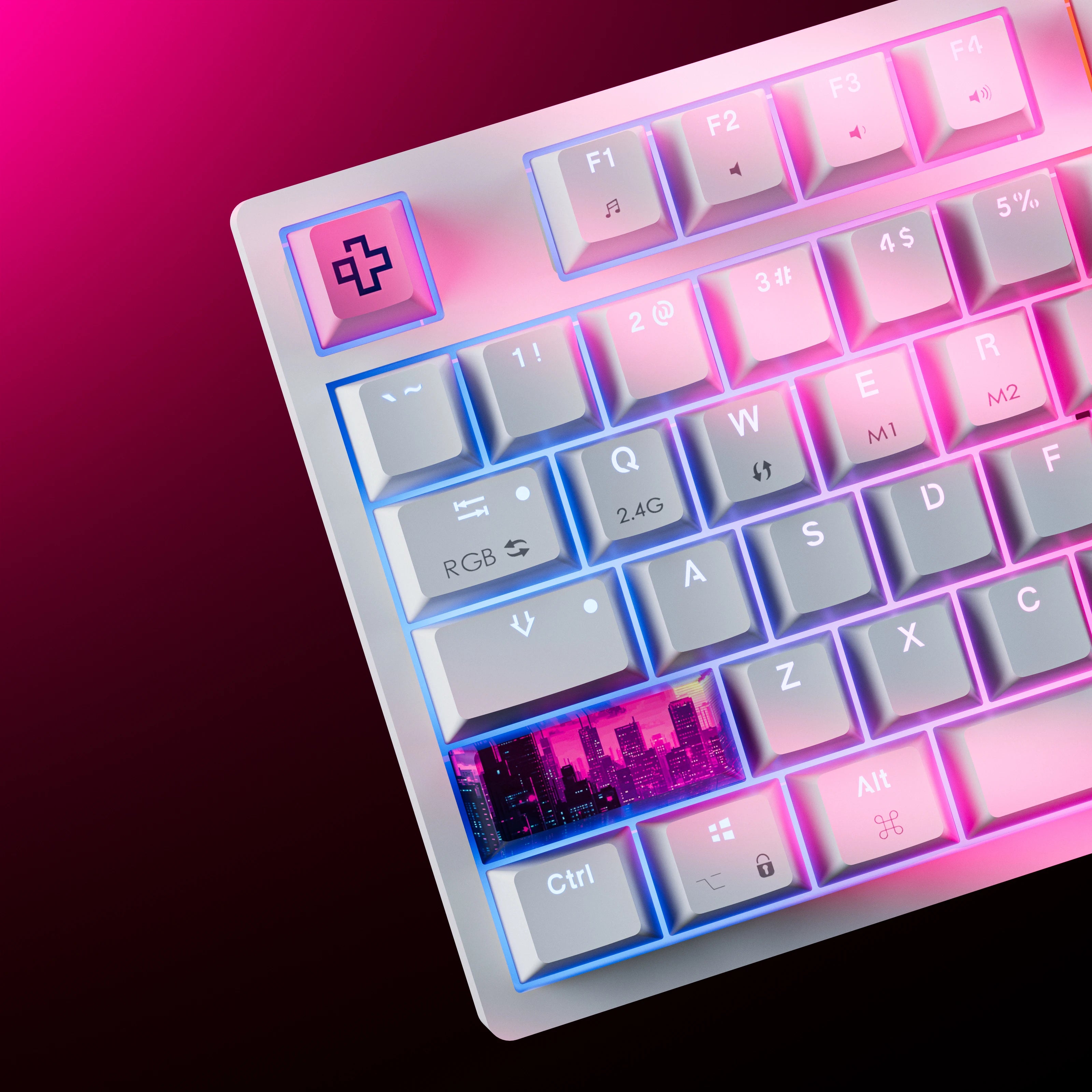 QwertyKey H87 Alba Bluetooth Vezeték nélküli Hotswap RGB Mechanikus Gaming Billentyűzet