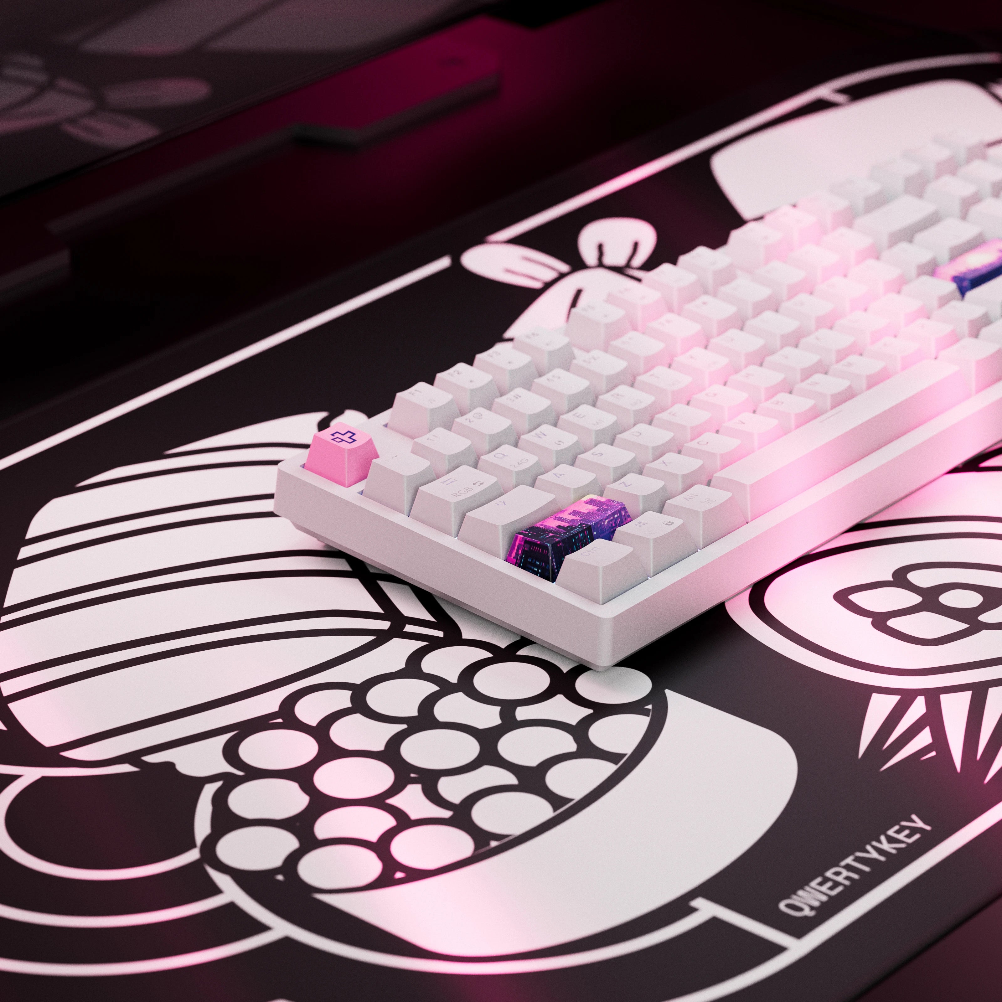 QwertyKey H87 Alba Bluetooth Trådlös Hotswap RGB Mekanisk Gamingtangentbord