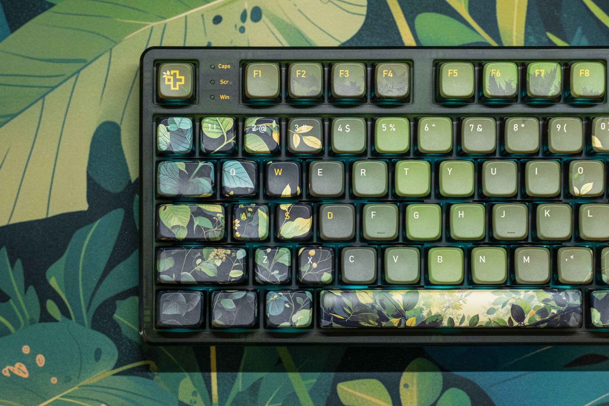 QwertyKey80 Leaf Bluetooth Draadloze Hotswap RGB QMK/VIA Gasket Gemonteerde Mechanische Gaming Toetsenbord met Scherm