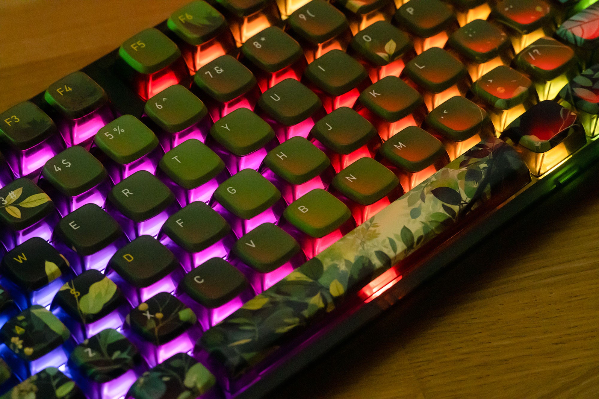 QwertyKey80 Leaf Bluetooth Draadloze Hotswap RGB QMK/VIA Gasket Gemonteerde Mechanische Gaming Toetsenbord met Scherm