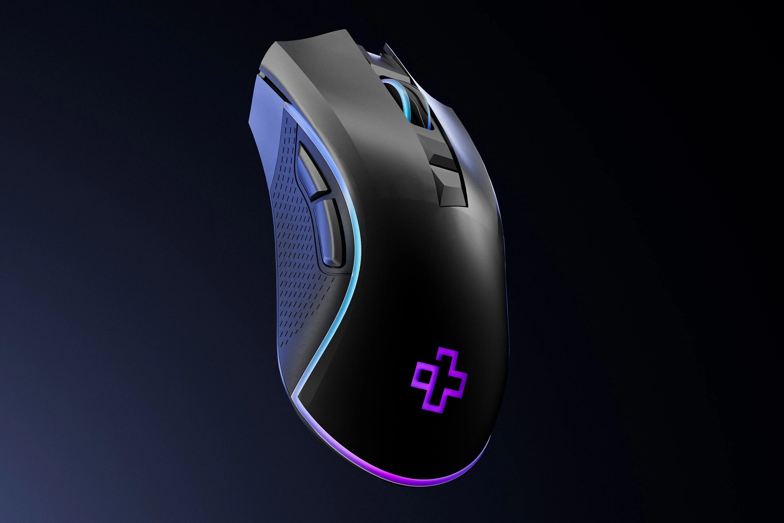 Souris Gaming QwertyKey Forge Noir, RGB, 12 000 DPI, Logiciel