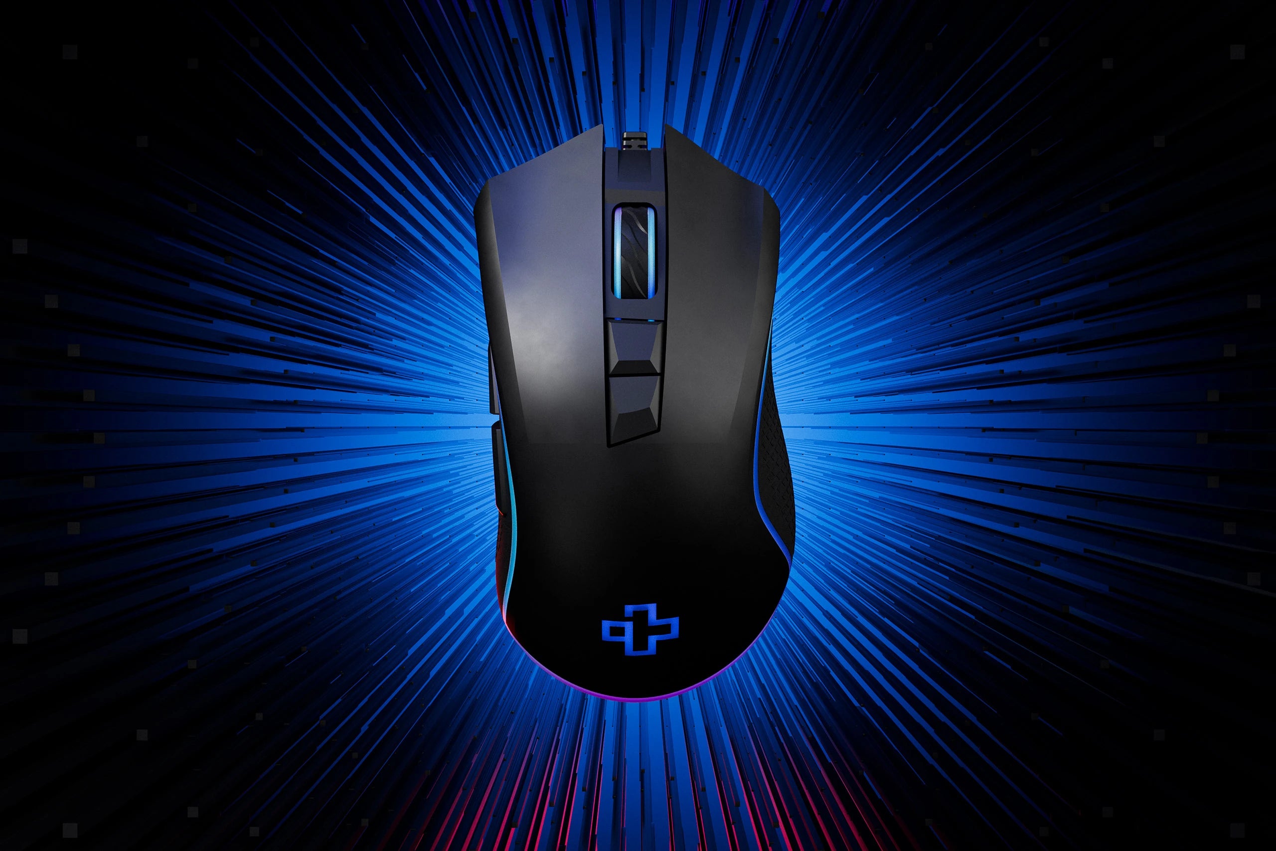 Souris Gaming QwertyKey Forge Noir, RGB, 12 000 DPI, Logiciel