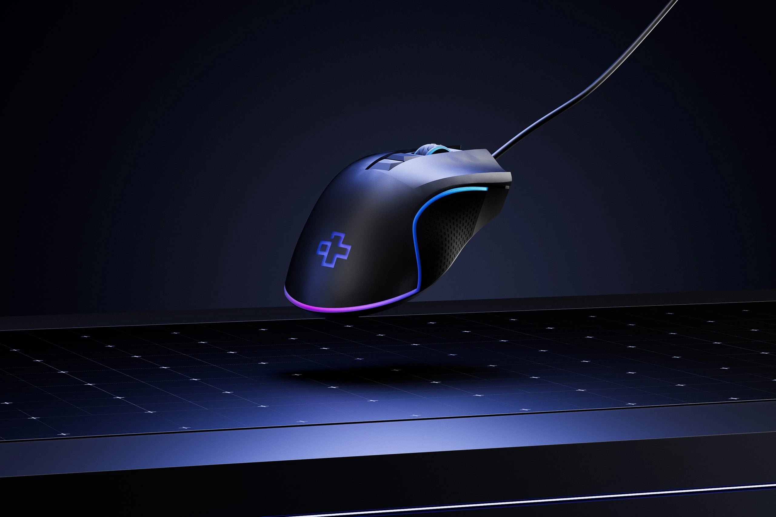 Souris Gaming QwertyKey Forge Noir, RGB, 12 000 DPI, Logiciel