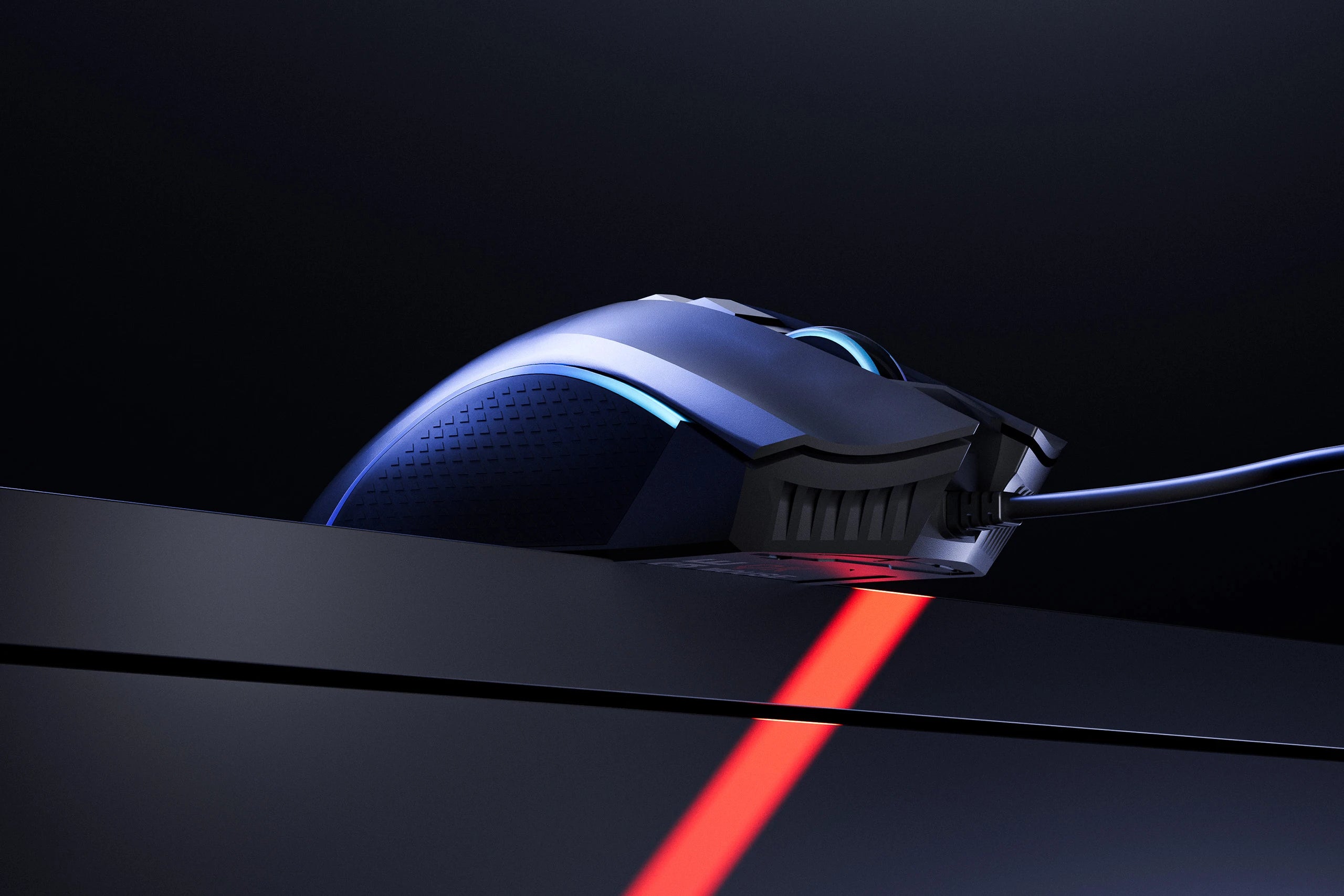 Souris Gaming QwertyKey Forge Noir, RGB, 12 000 DPI, Logiciel