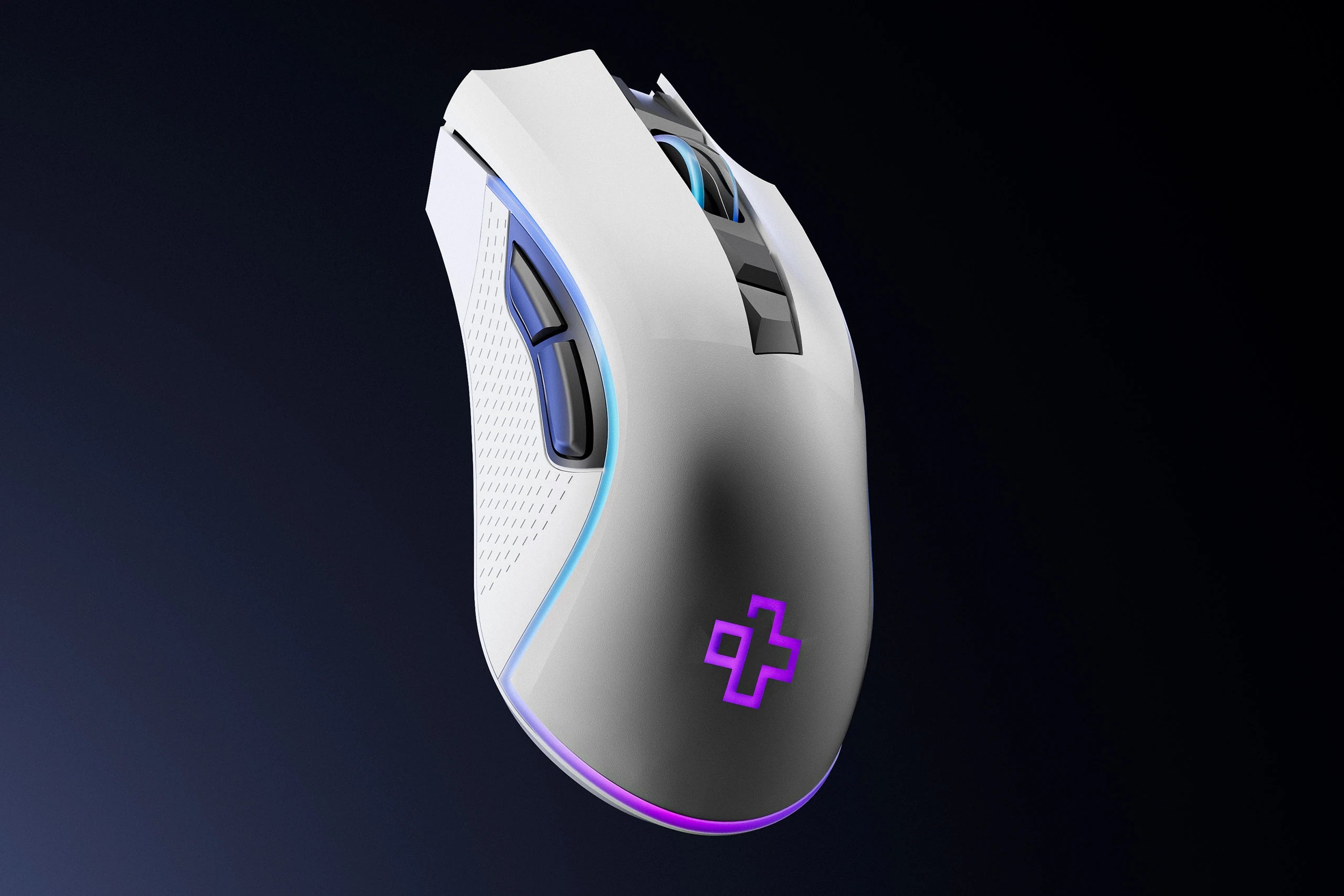Ratón Gaming QwertyKey Forge Alb, RGB, 12.000 DPI, Software