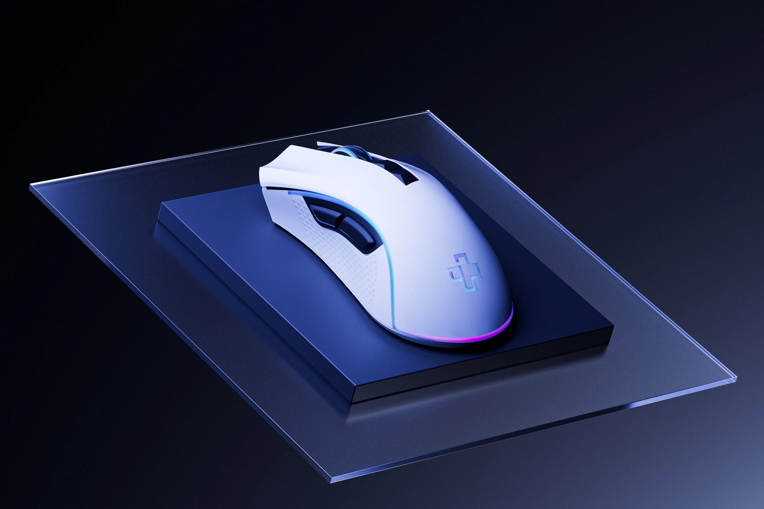 Ratón Gaming QwertyKey Forge Alb, RGB, 12.000 DPI, Software