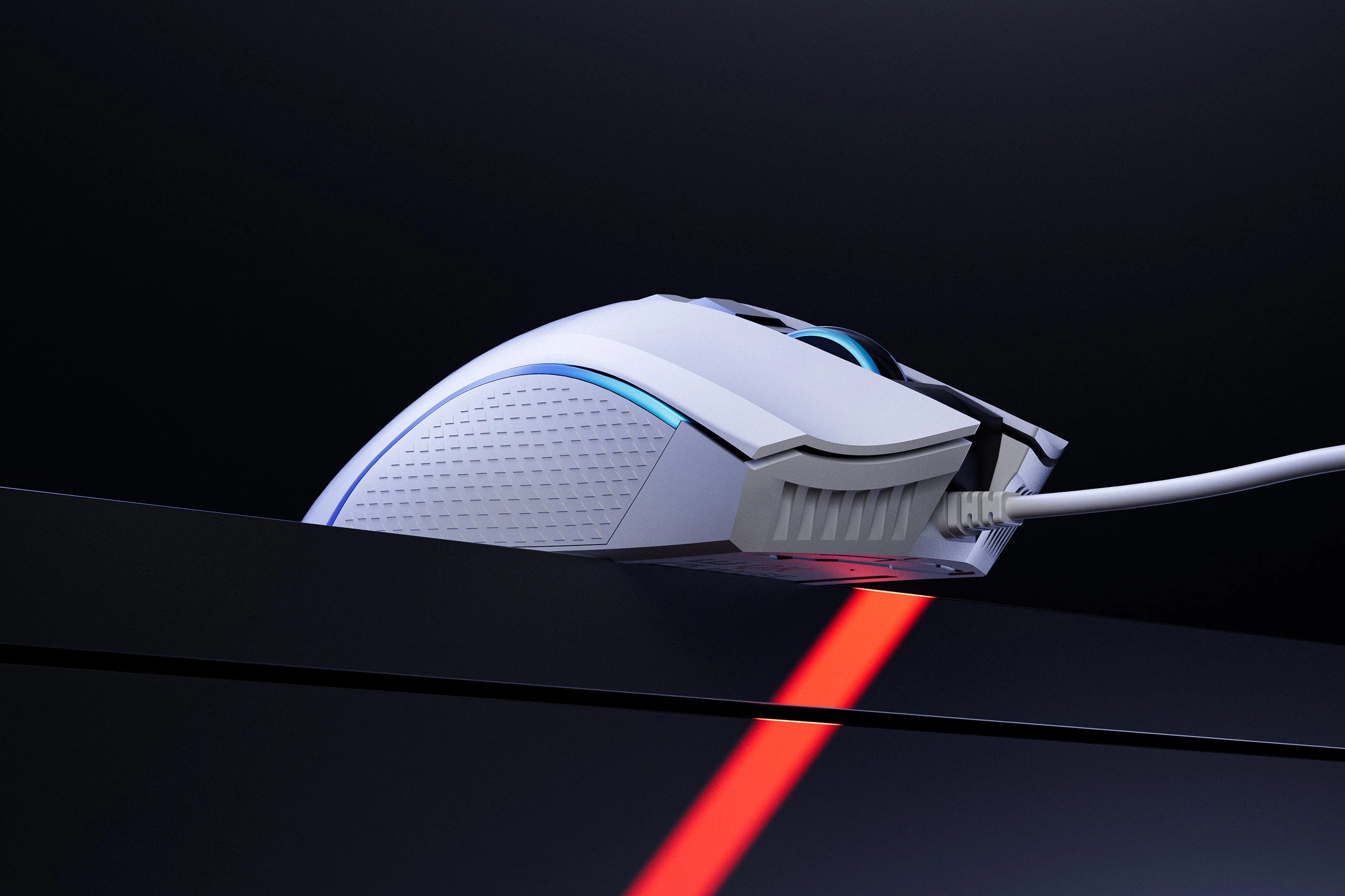 Ratón Gaming QwertyKey Forge Alb, RGB, 12.000 DPI, Software