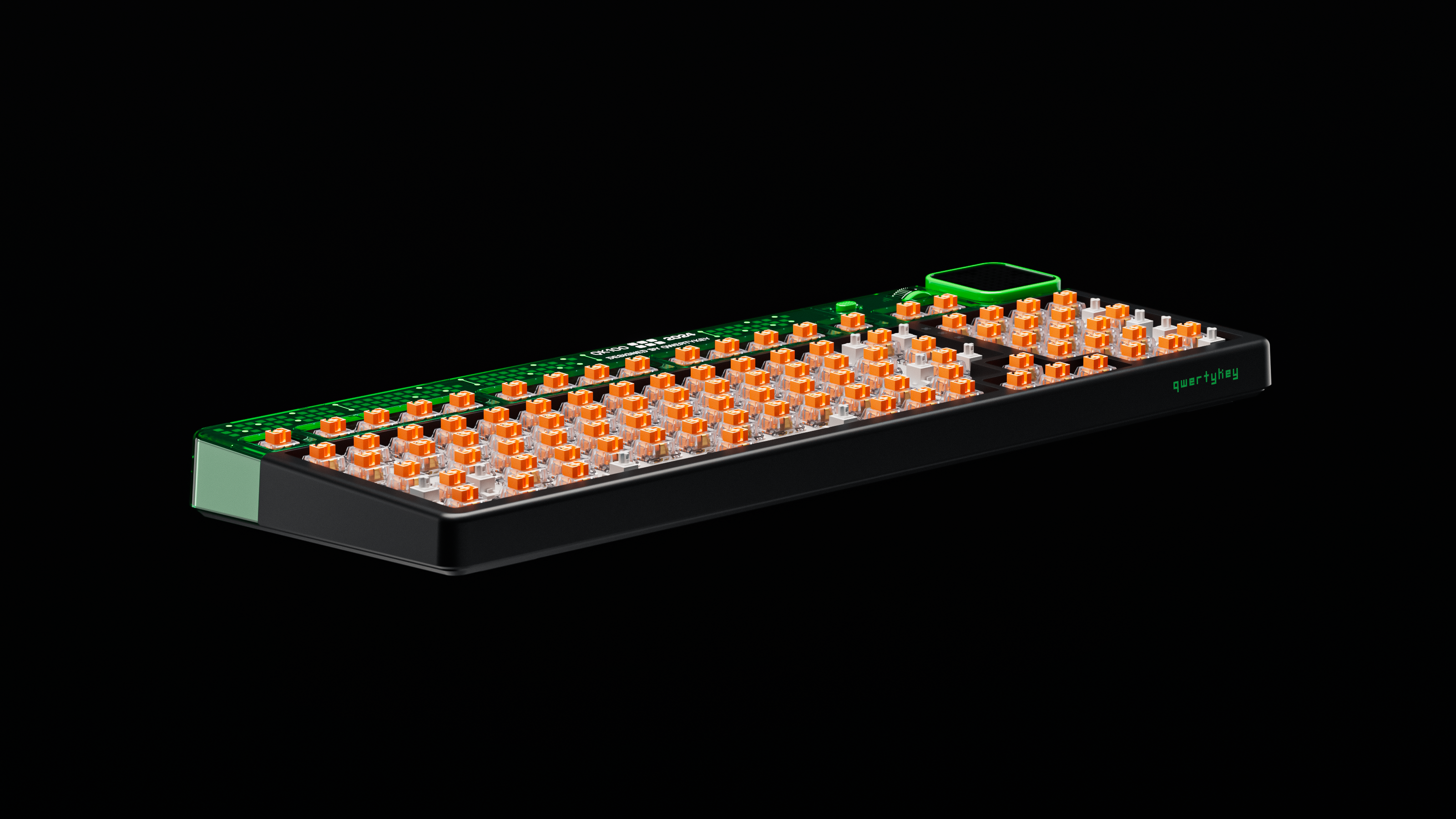 QwertyKey100 Matrix Hotswap RGB Bildschirm Pixel Bluetooth Gasket Mount Gaming Tastatur
