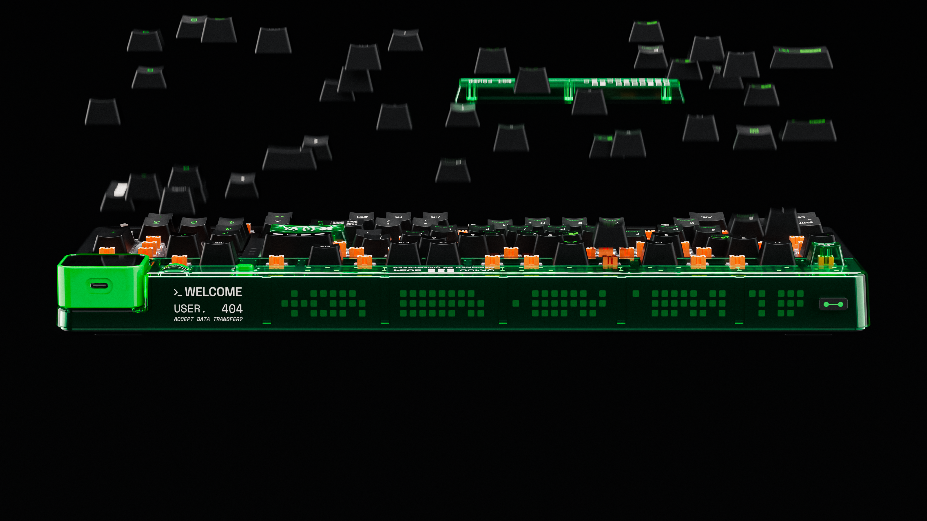QwertyKey100 Matrix Hotswap RGB Bildschirm Pixel Bluetooth Gasket Mount Gaming Tastatur