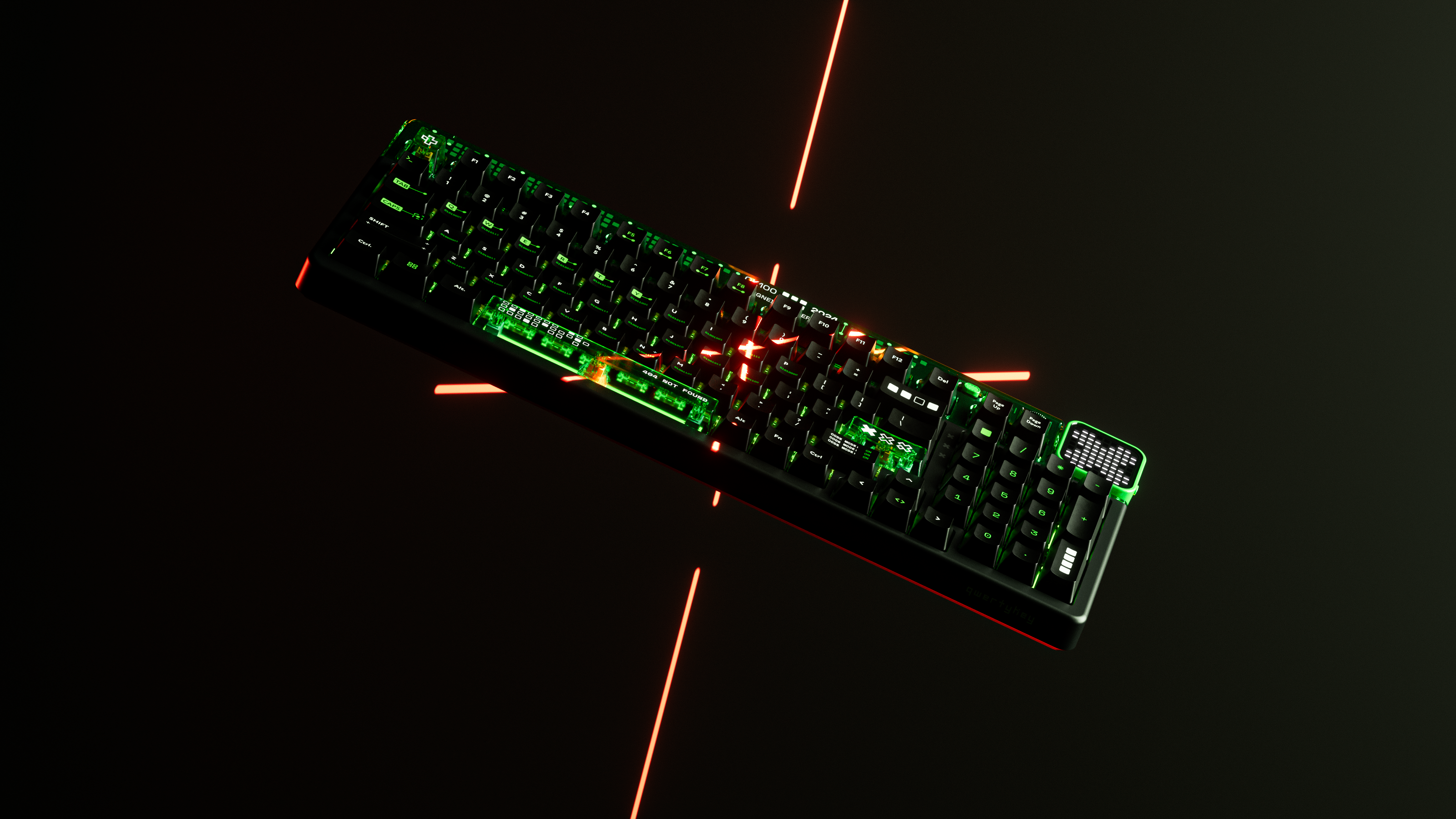 QwertyKey100 Matrix Hotswap RGB Bildschirm Pixel Bluetooth Gasket Mount Gaming Tastatur