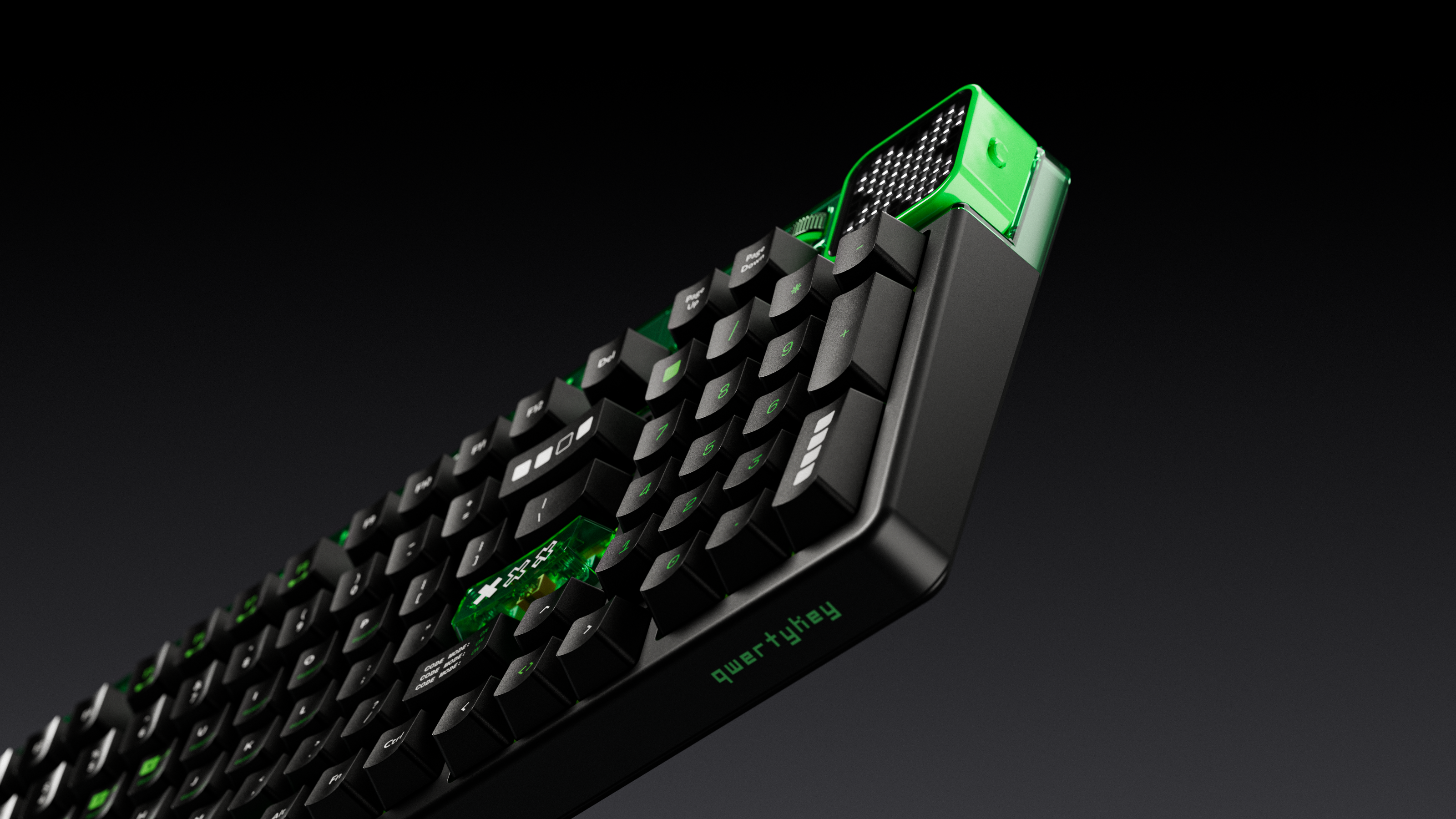 QwertyKey100 Matrix Hotswap RGB Bildschirm Pixel Bluetooth Gasket Mount Gaming Tastatur