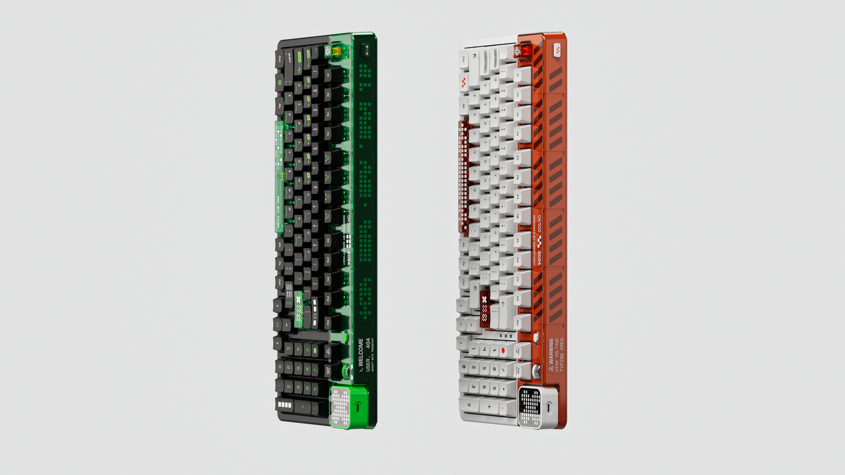 QwertyKey100 Apex Hotswap RGB Bildschirm Pixel Bluetooth Gasket Mount Mechanische Gaming-Tastatur