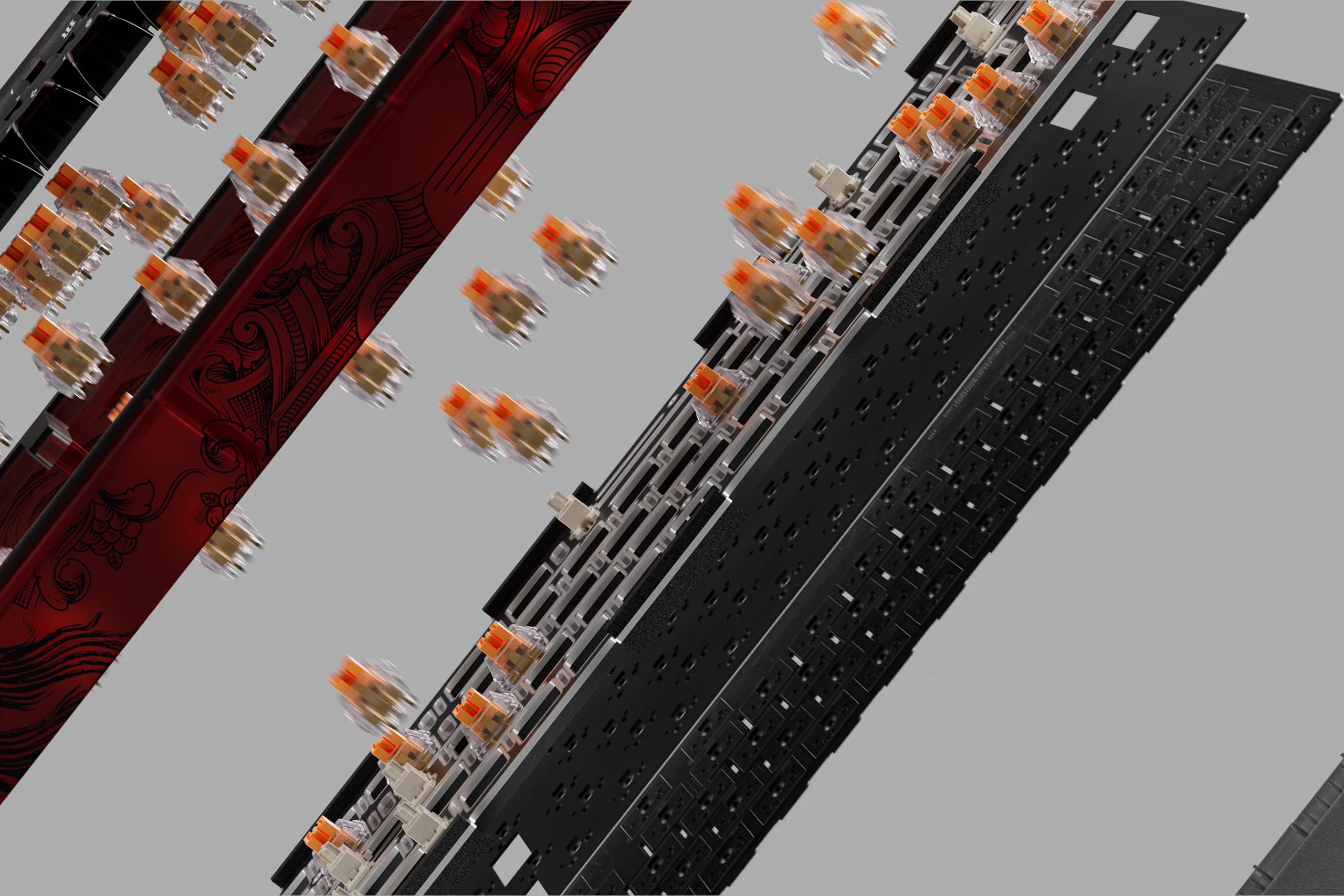QwertyKey65 Pro Dracula Bluetooth Sans Fil VIA Hotswap RGB Clavier Mécanique Gaming