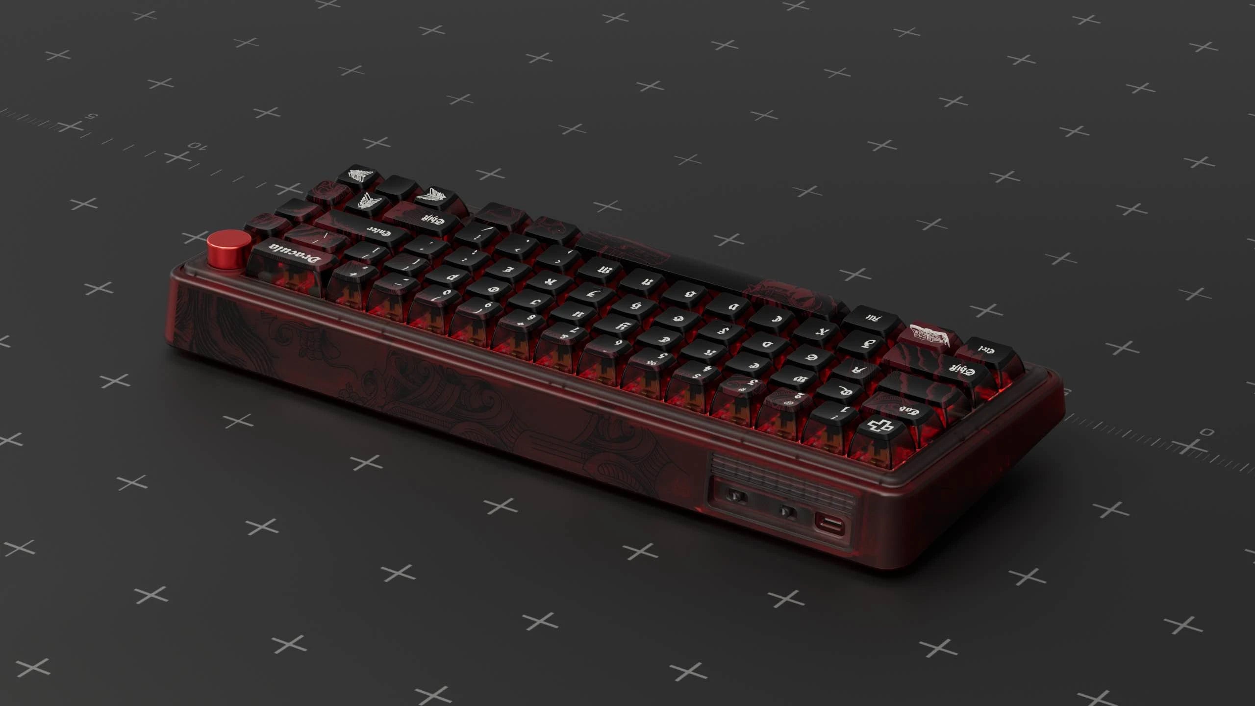 QwertyKey65 Pro Dracula Bluetooth Sans Fil VIA Hotswap RGB Clavier Mécanique Gaming