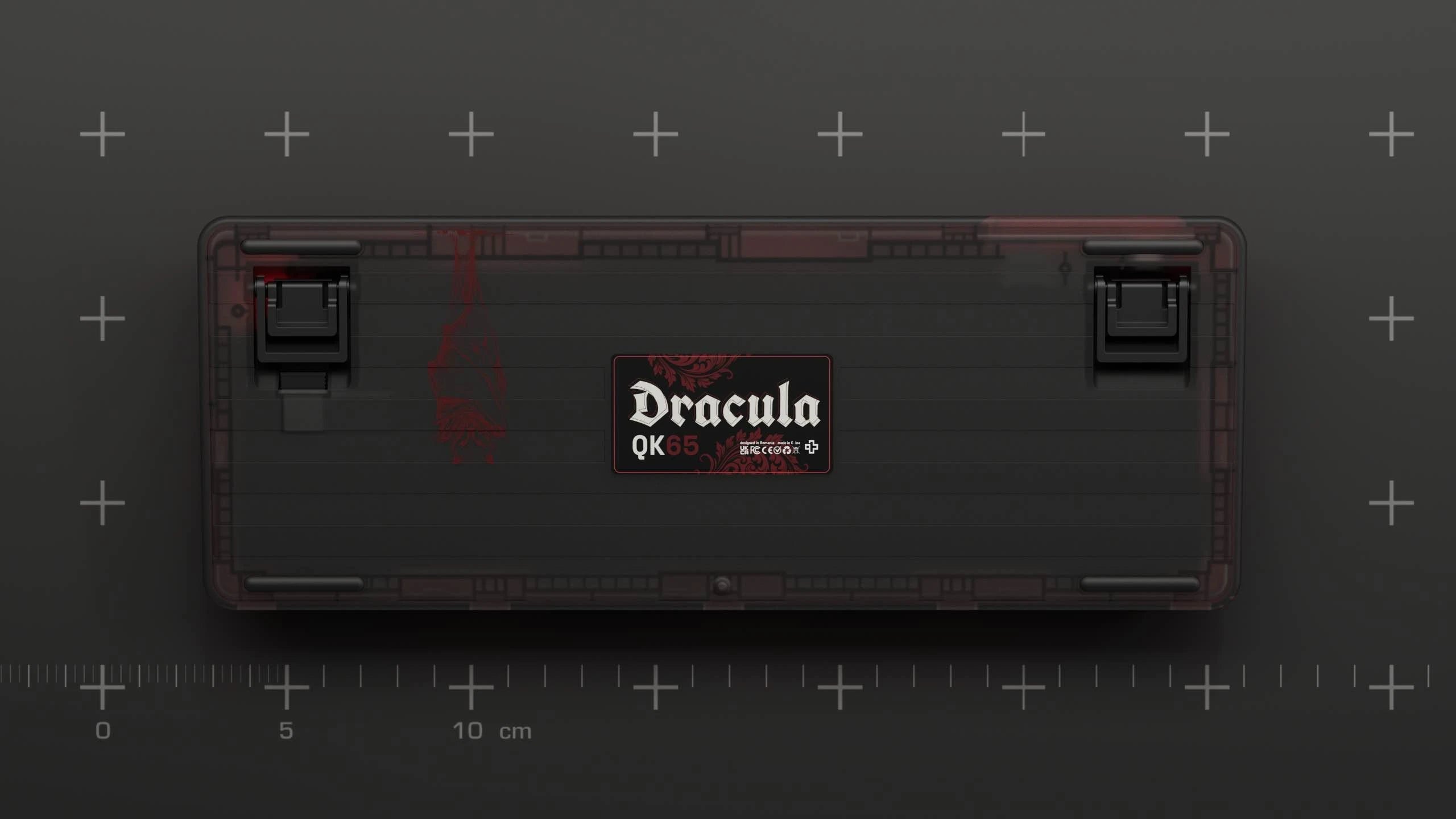 QwertyKey65 Pro Dracula Bluetooth Sans Fil VIA Hotswap RGB Clavier Mécanique Gaming