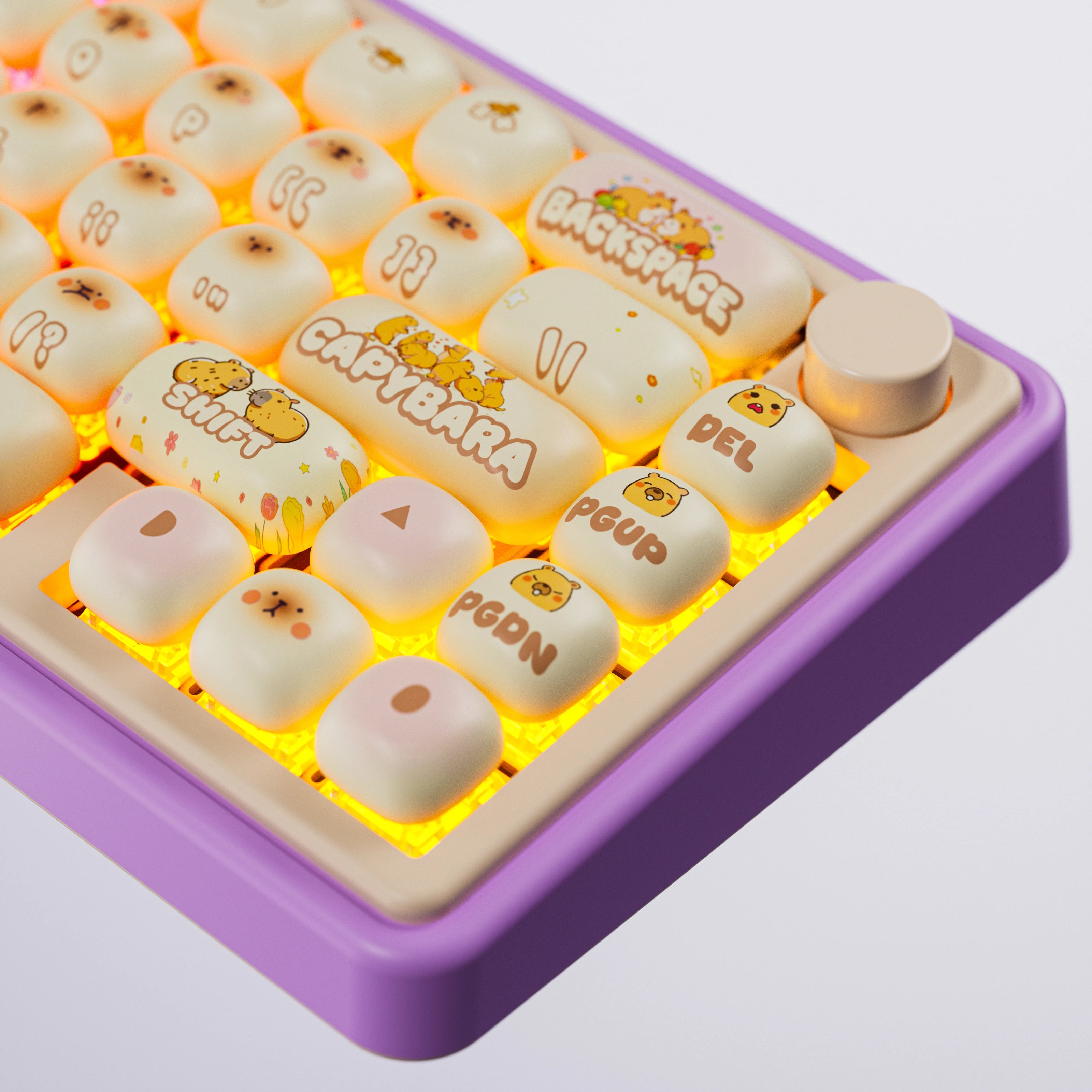 QwertyKey65 Pro Capibara Bluetooth Inalámbrica VIA Hotswap RGB Teclado Mecánico Gaming