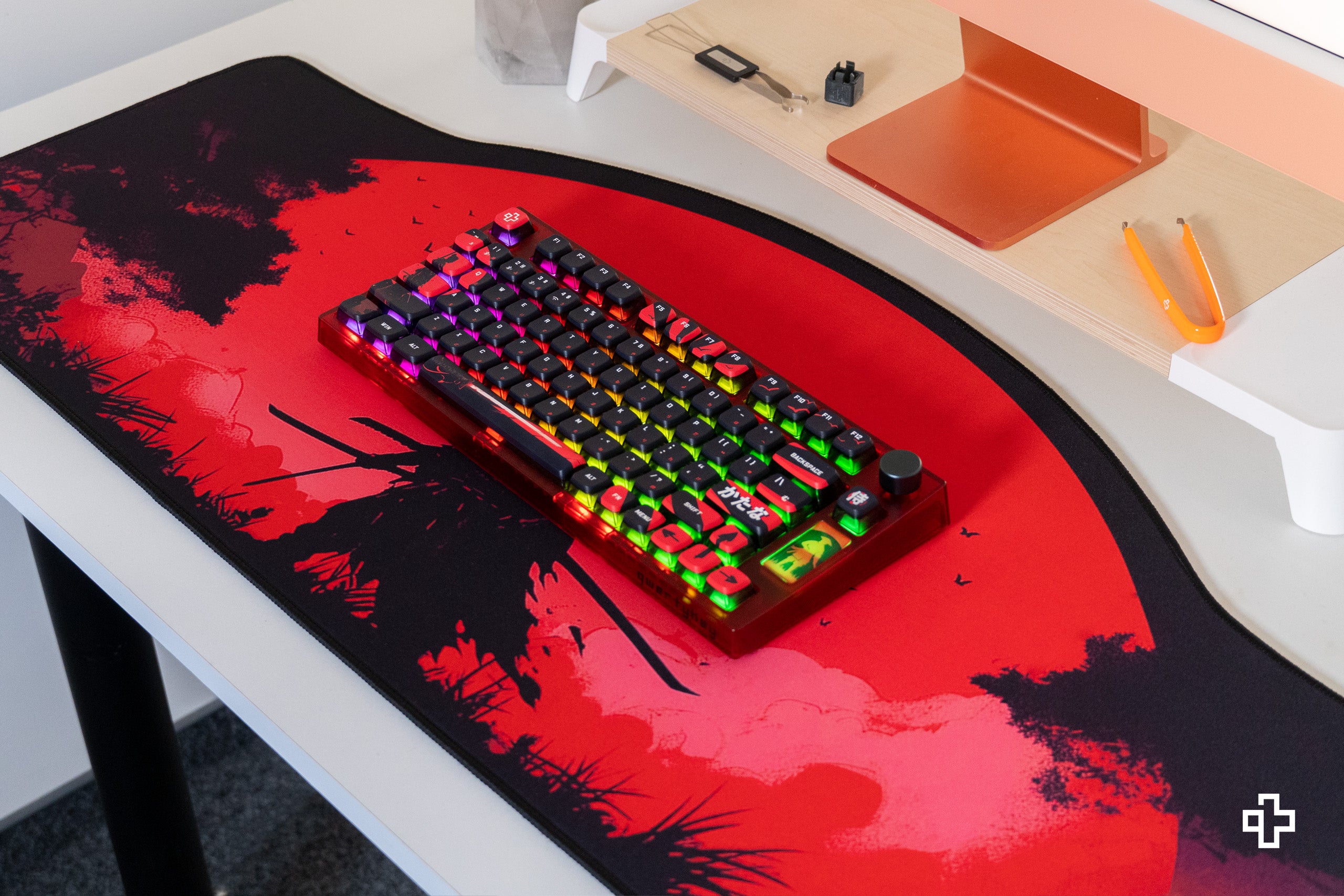 QwertyKey75 Samurai Bluetooth Безжичен Hotswap RGB VIA/QMK Gasket Монтирана Механична Игрална Клавиатура