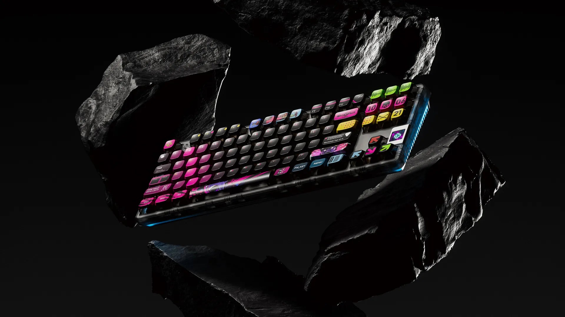 QwertyKey80 Oorlog Bluetooth Draadloze Hotswap RGB QMK/VIA Gasket Gemonteerde Mechanische Gaming Toetsenbord met Scherm