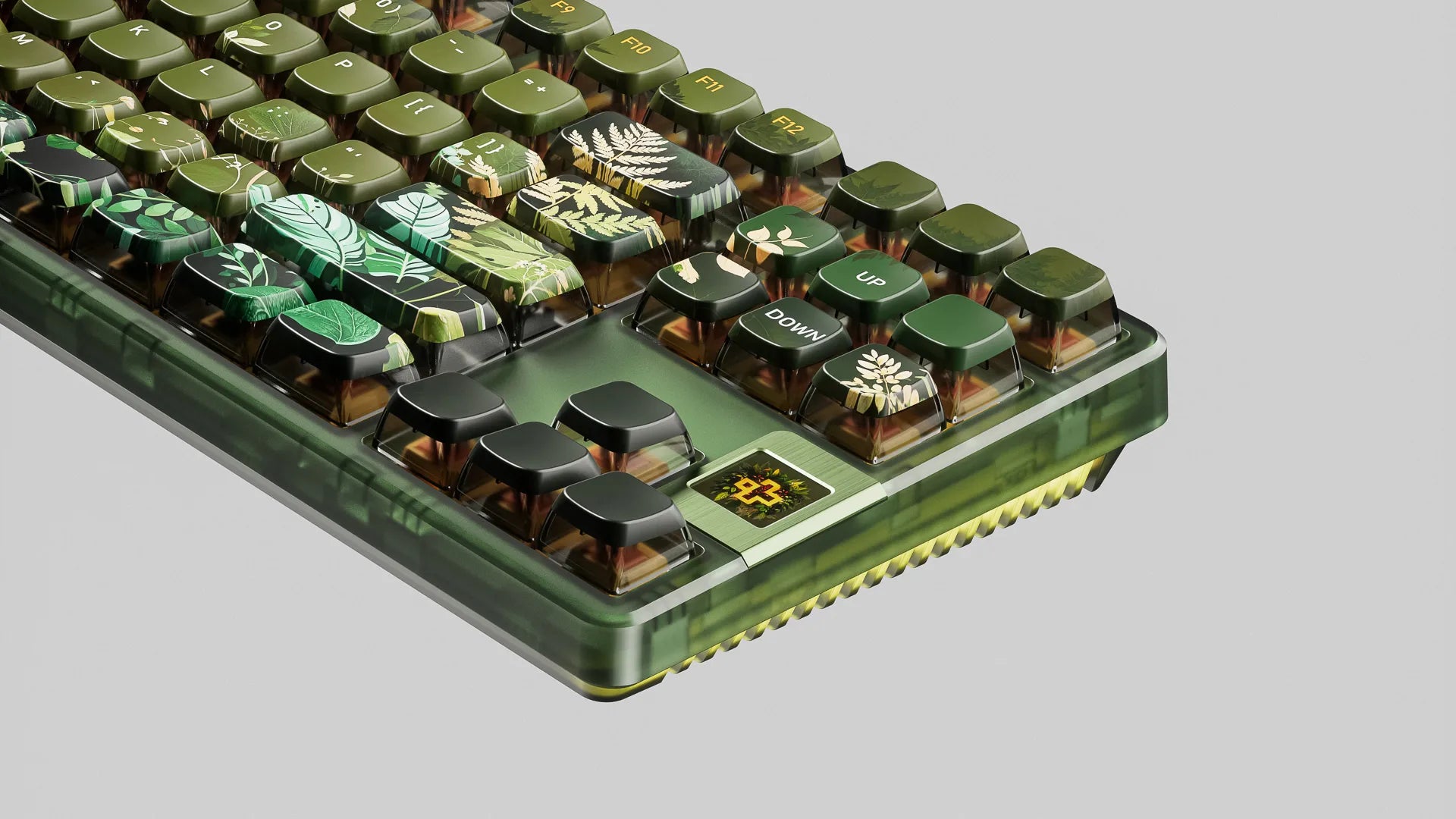 QwertyKey80 Leaf Bluetooth Draadloze Hotswap RGB QMK/VIA Gasket Gemonteerde Mechanische Gaming Toetsenbord met Scherm