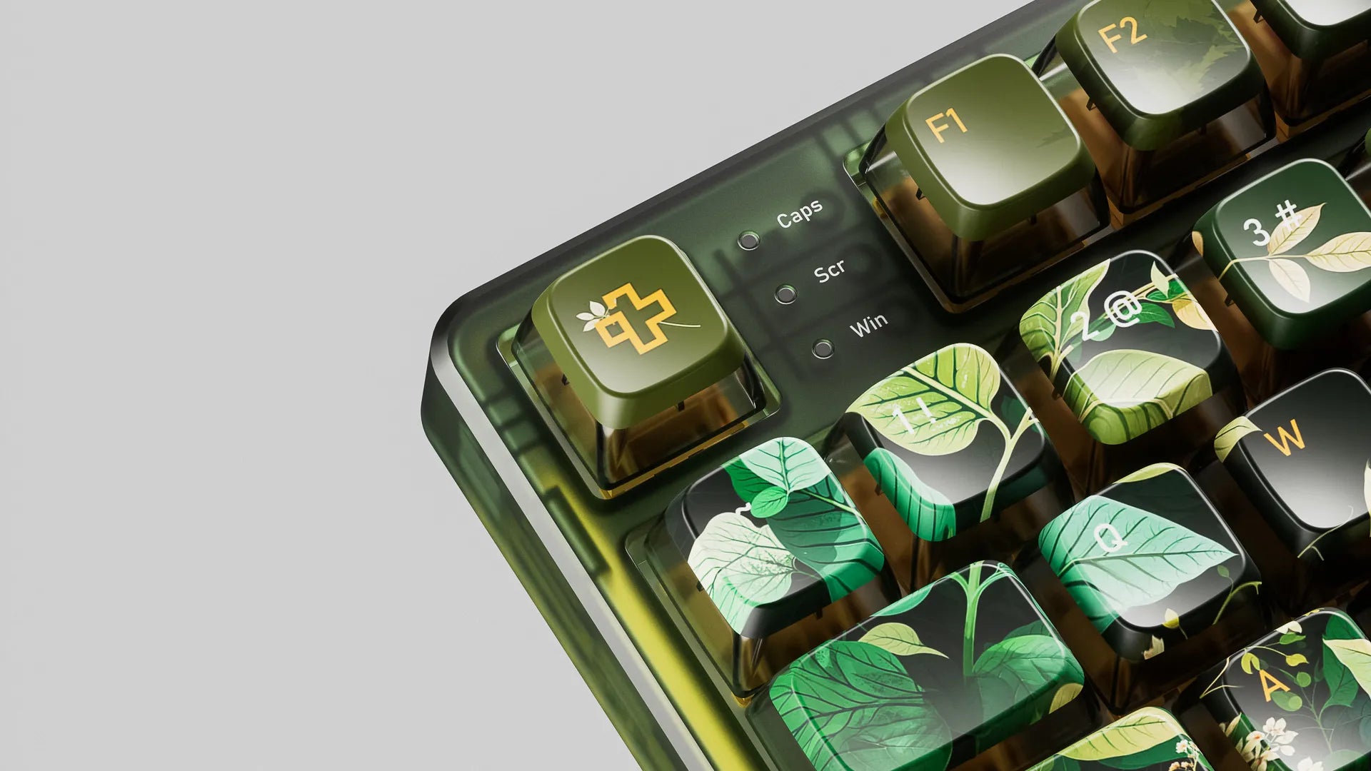 QwertyKey80 Leaf Bluetooth Draadloze Hotswap RGB QMK/VIA Gasket Gemonteerde Mechanische Gaming Toetsenbord met Scherm
