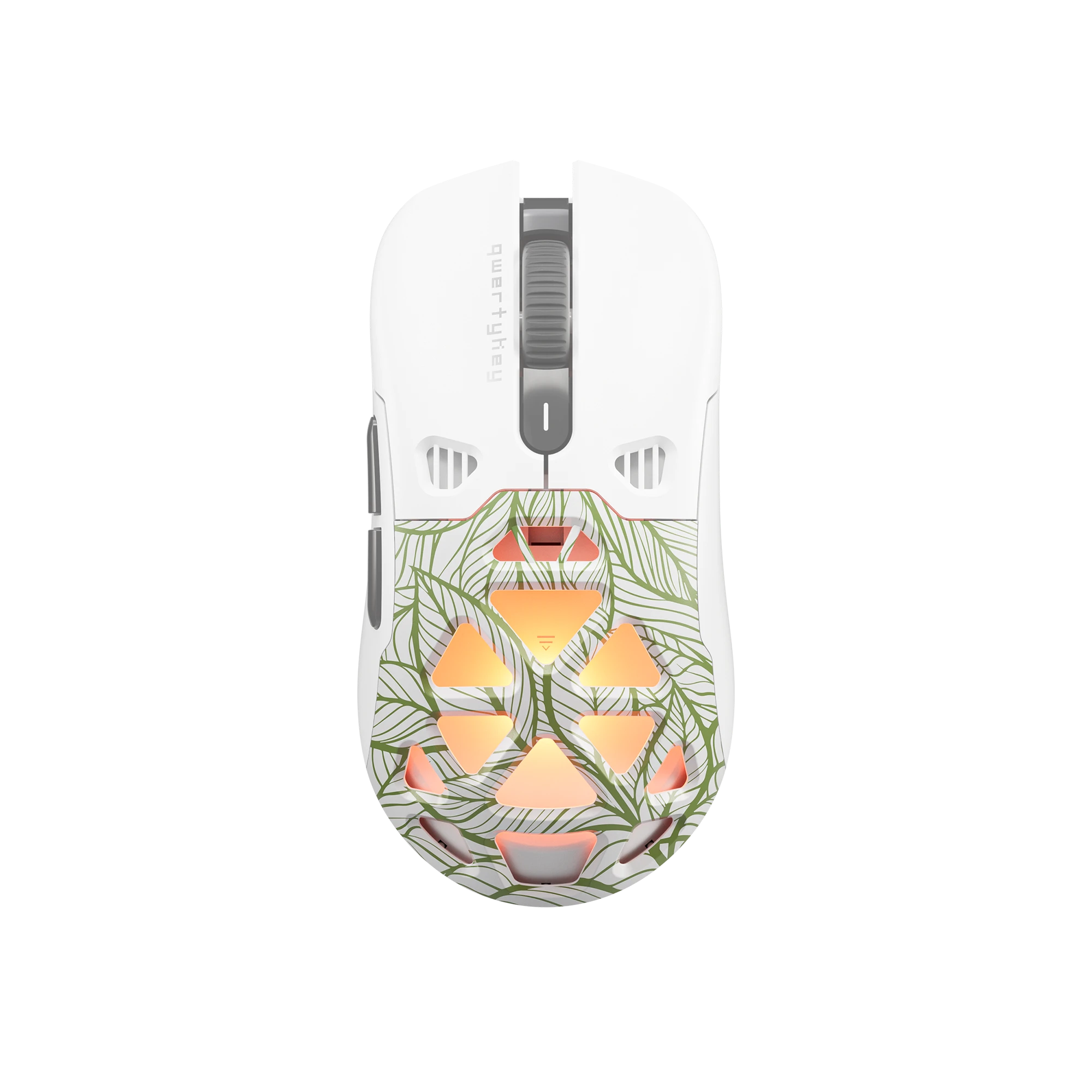 Housse de souris QKM1 Feuille Blanc