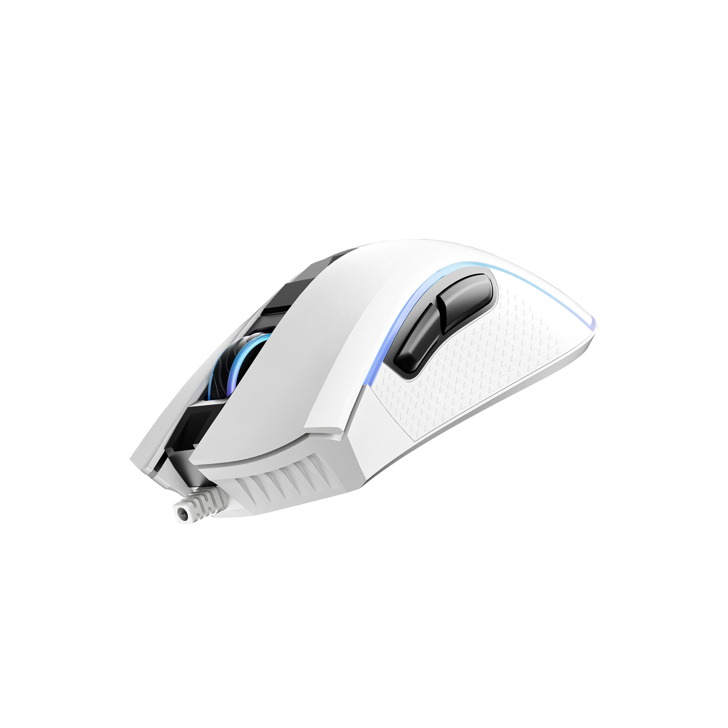 Ratón Gaming QwertyKey Forge Alb, RGB, 12.000 DPI, Software