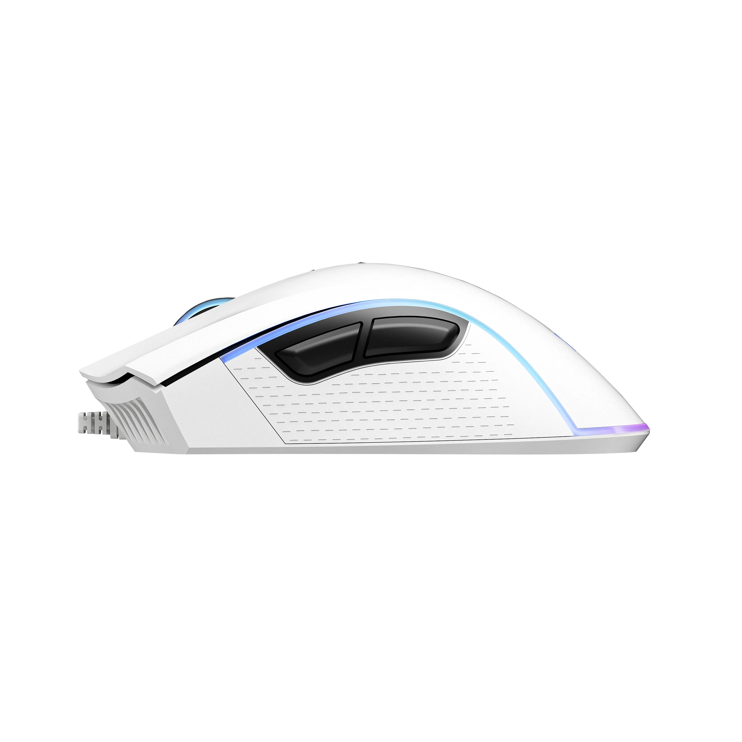 Ratón Gaming QwertyKey Forge Alb, RGB, 12.000 DPI, Software