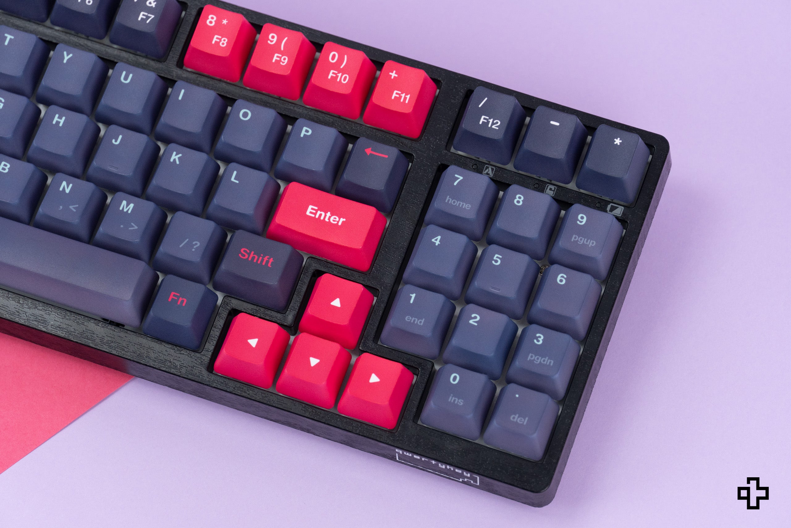 Kit QwertyKey KF1800 Black Bluetooth Wireless Hotswap RGB + Key Set