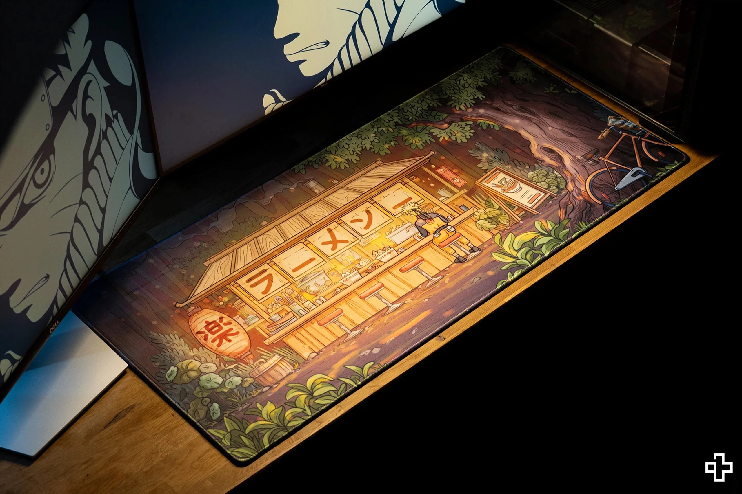 Deskmat Souris QwertyKey Ramen 4mm bords cousus