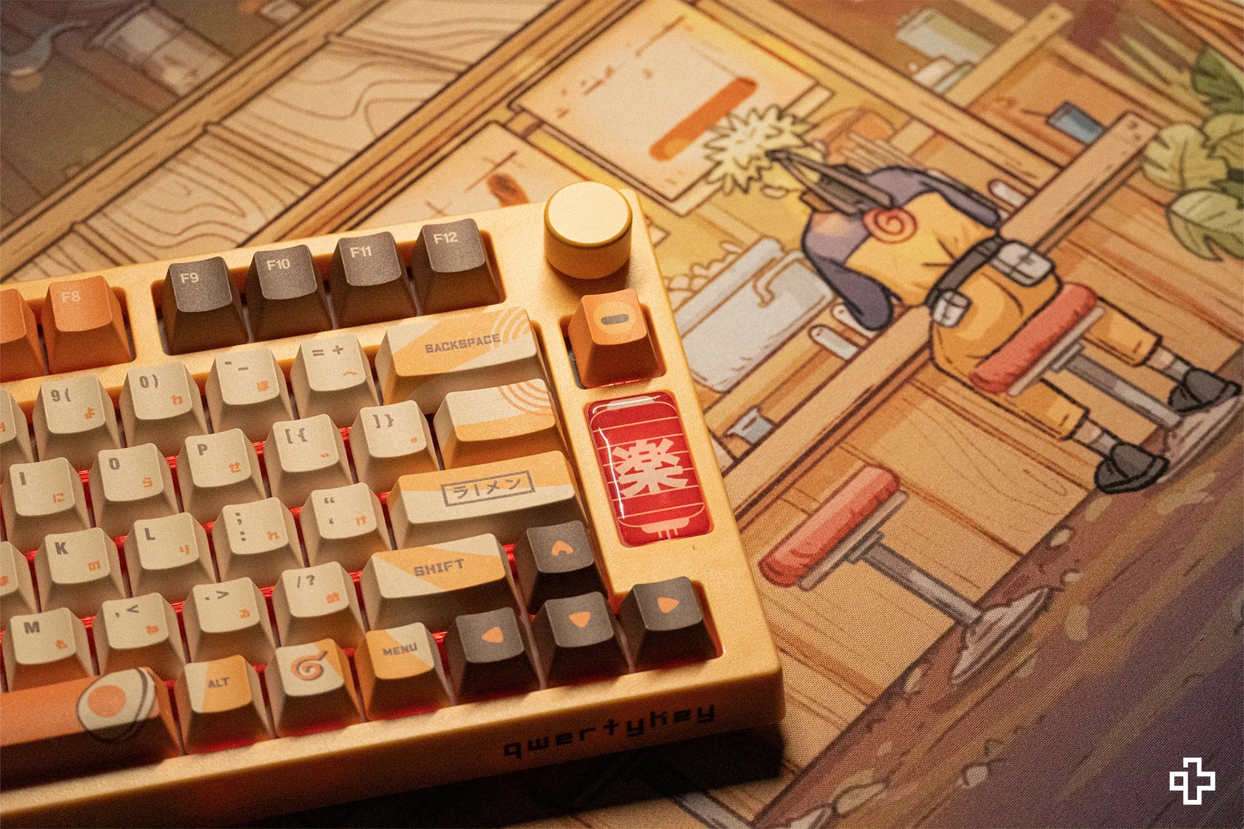 Deskmat Souris QwertyKey Ramen 4mm bords cousus