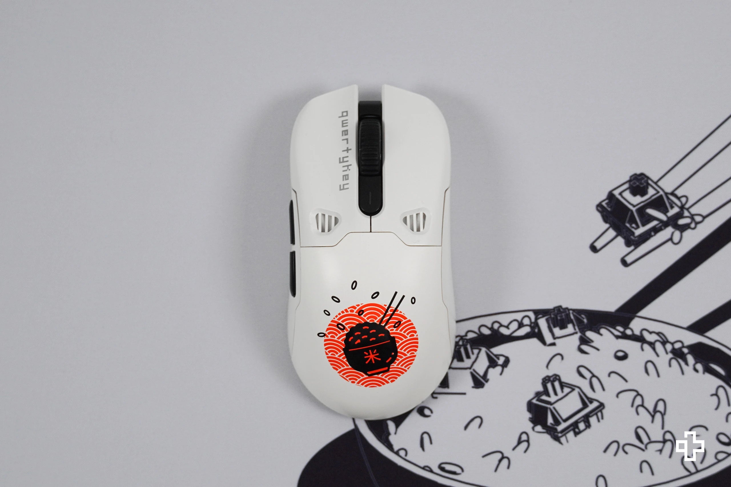 Custodia per Mouse QKM1 Riso Bianco