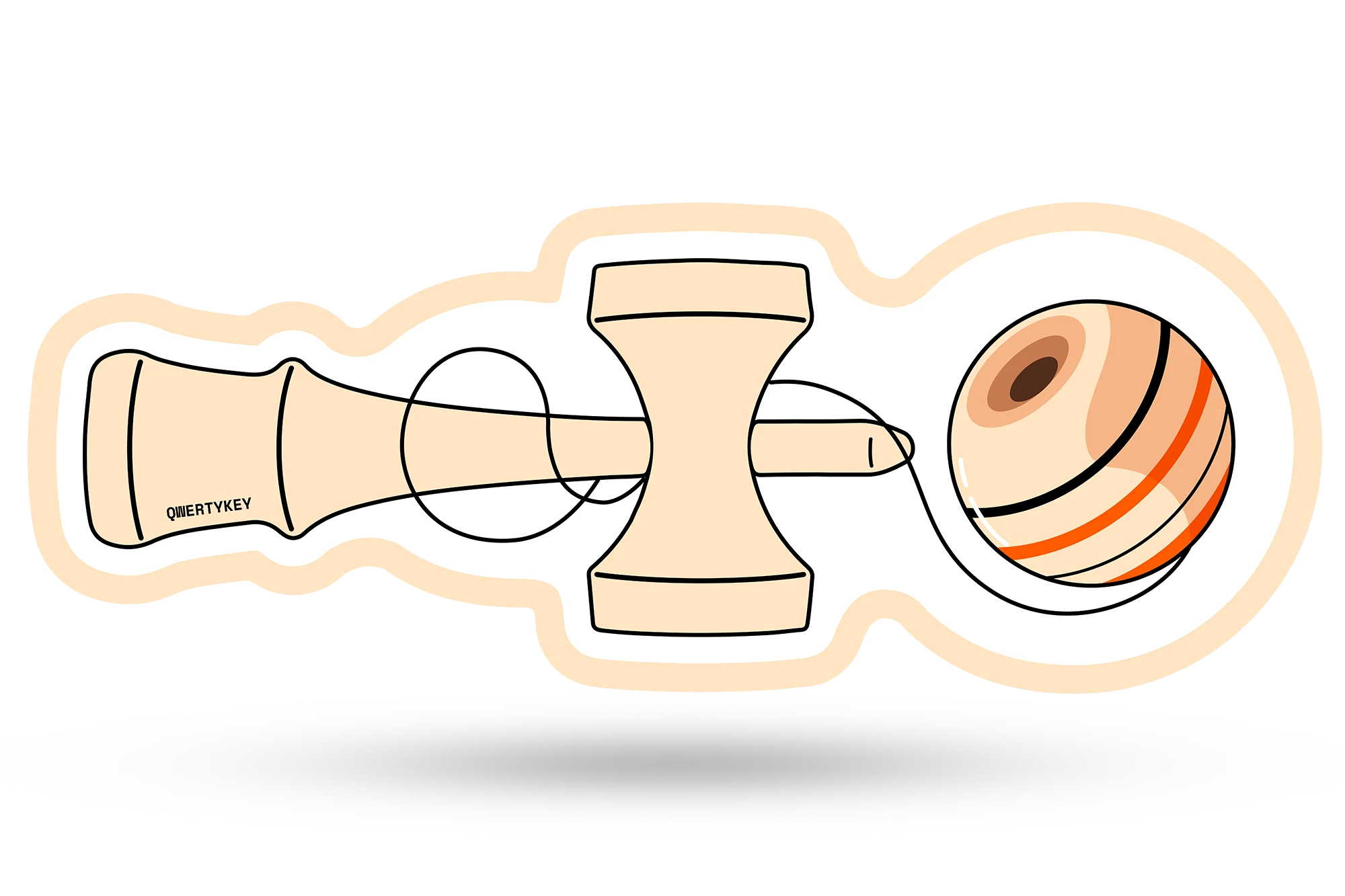 Deskmat Podkładka pod Myszkę QwertyKey Kendama 4mm obszyte krawędzie