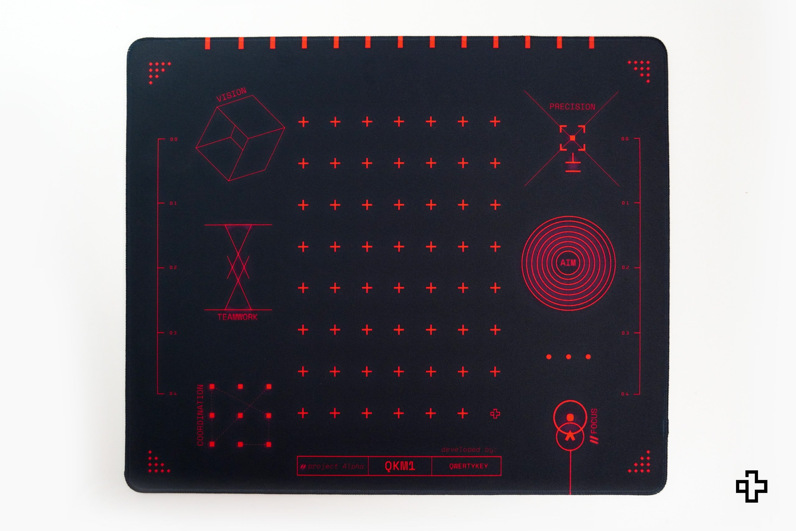 Tapis de souris QwertyKey QKM1 4mm bords cousus gaming