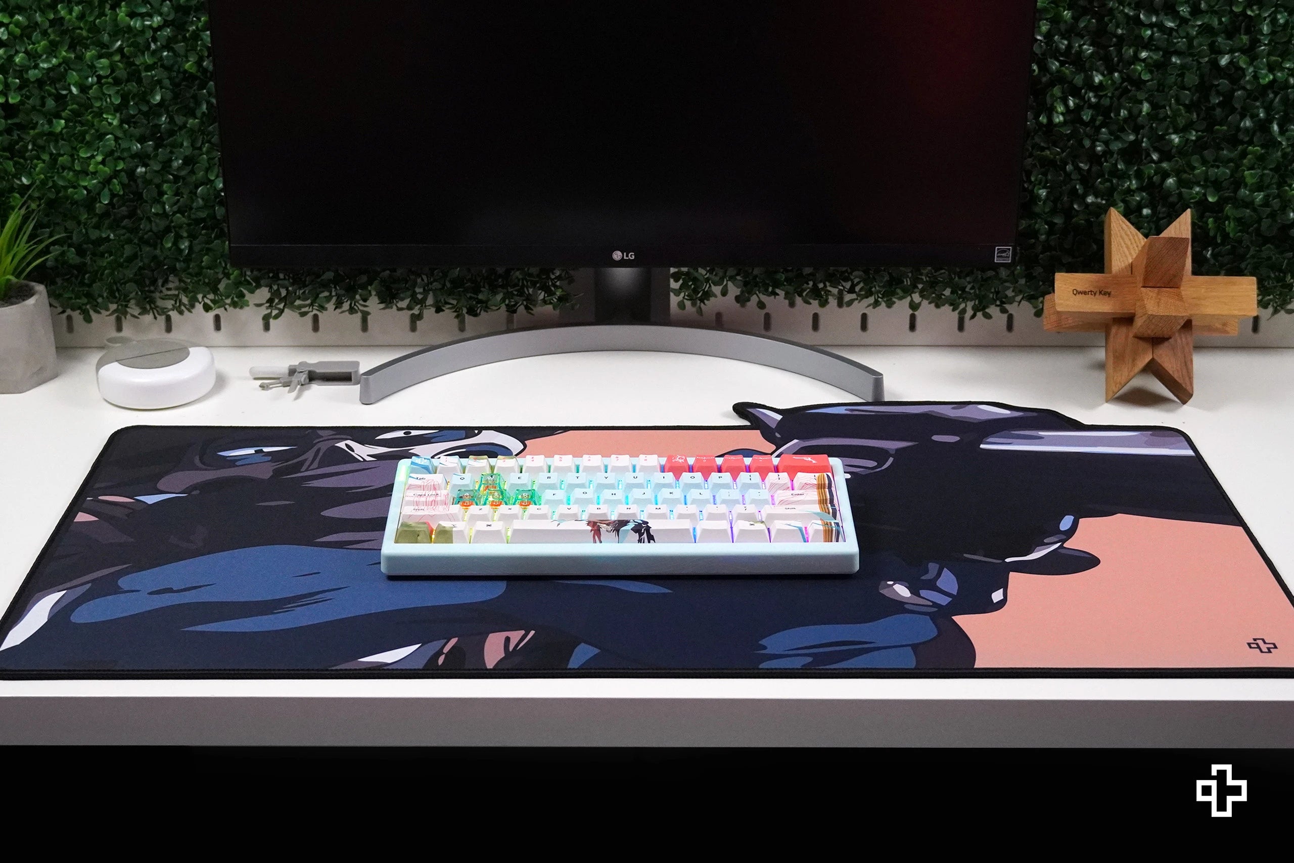 Deskmat Tapis de souris QwertyKey Western 4mm bords cousus
