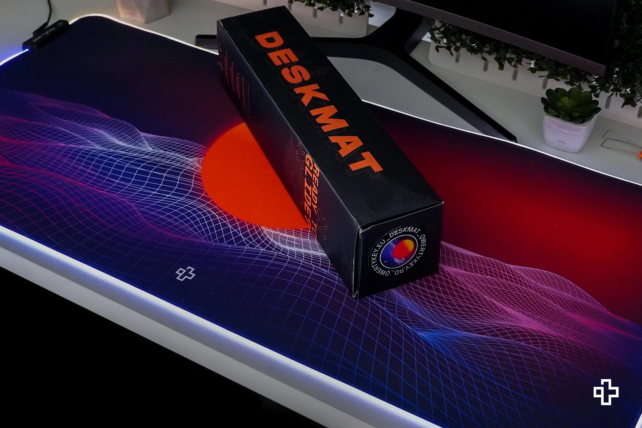 Deskmat Mousepad QwertyKey RGB CyberWave Software 4mm márgenes cosidos