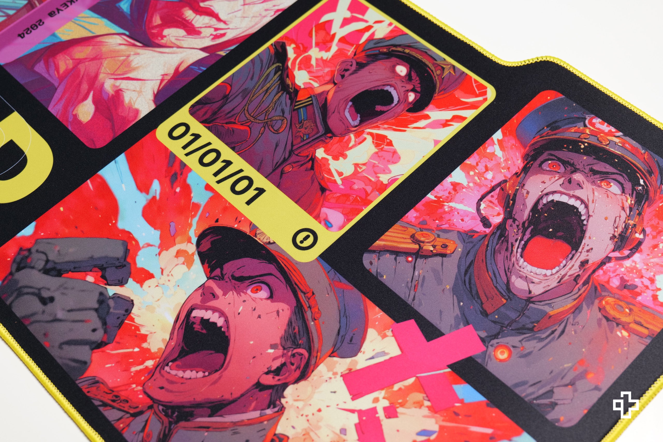 Deskmat Мишка подложка QwertyKey Война 4mm пришити ръбове