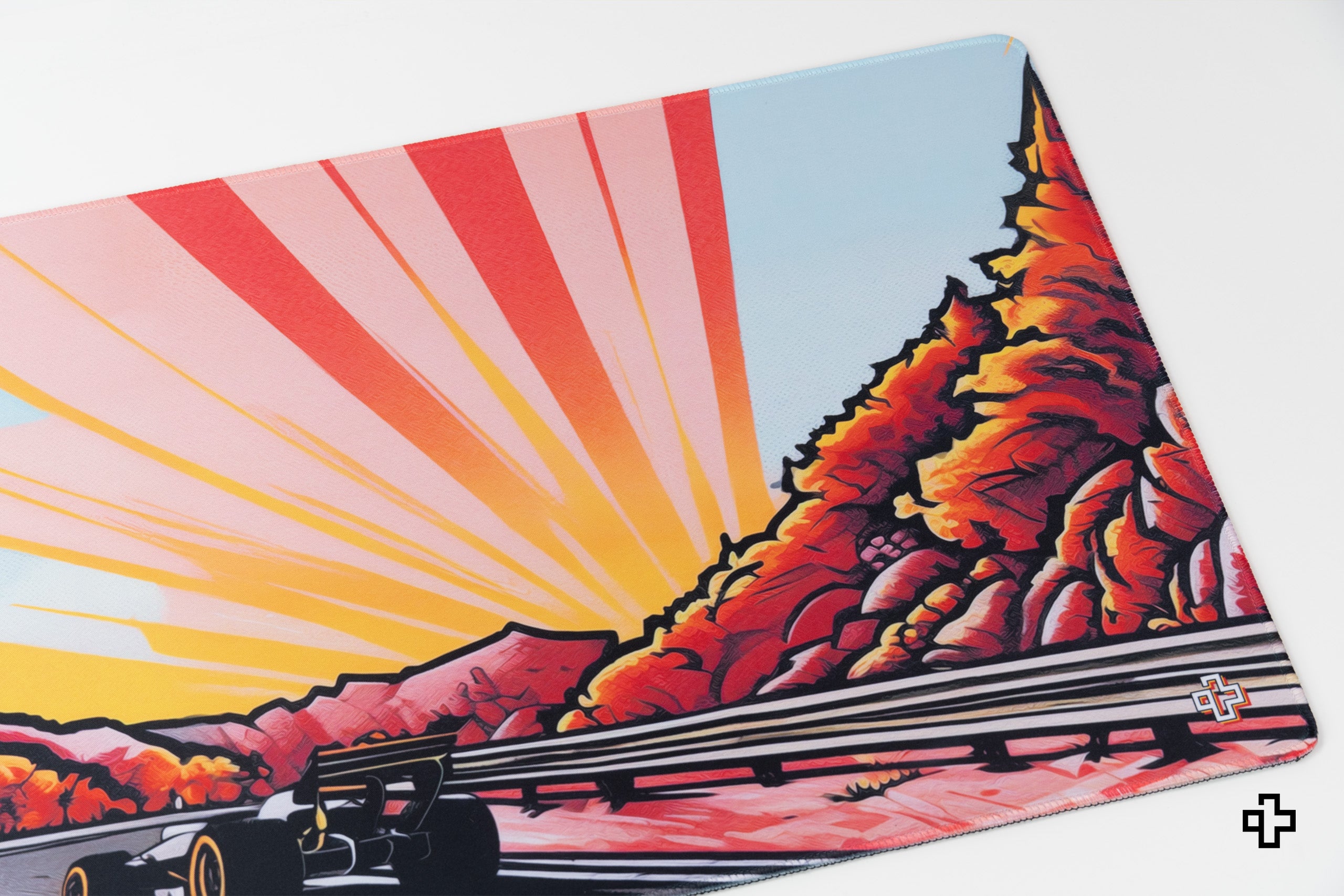 Deskmat Souris QwertyKey Formule Sunset 4mm bords cousus