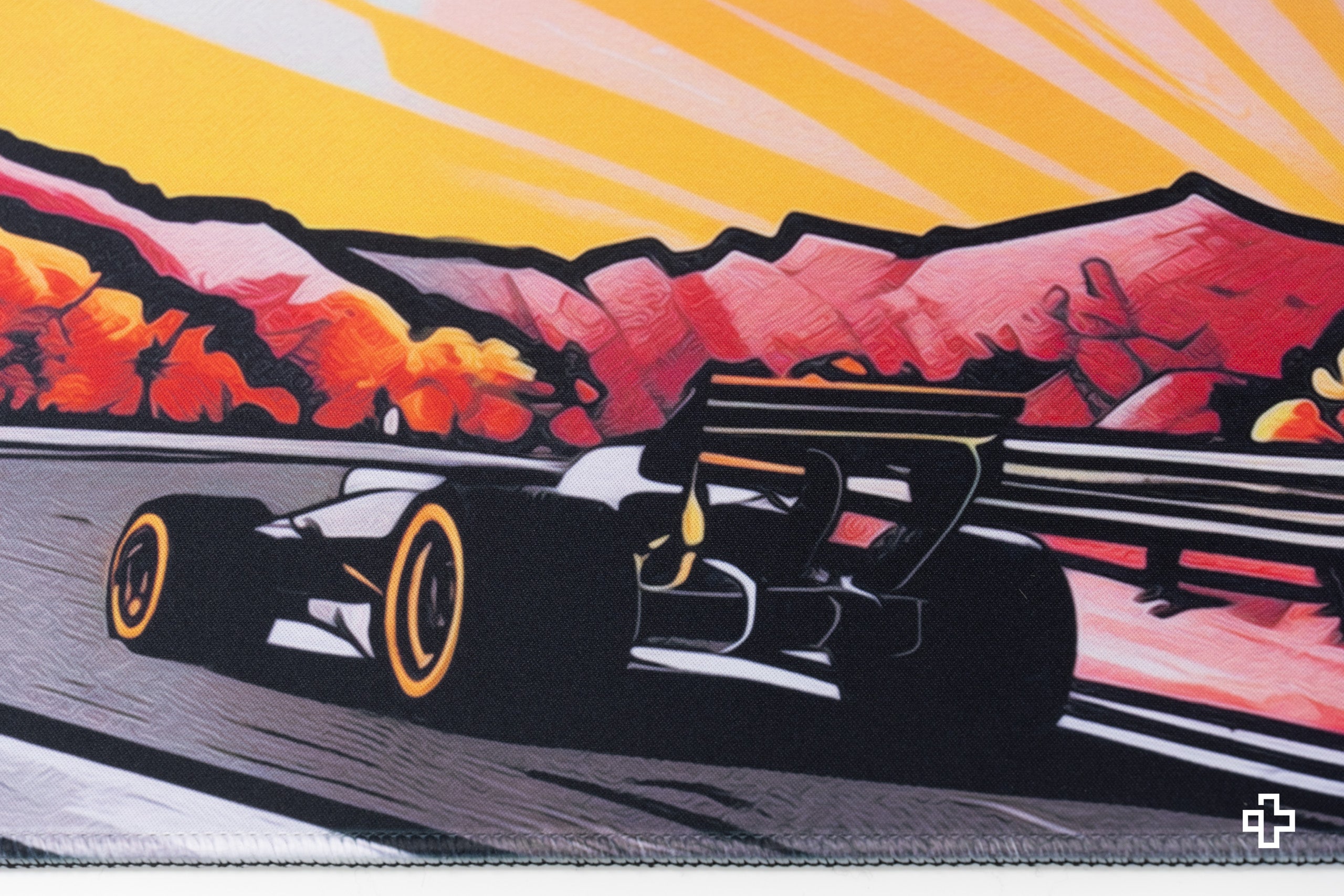 Deskmat Souris QwertyKey Formule Sunset 4mm bords cousus