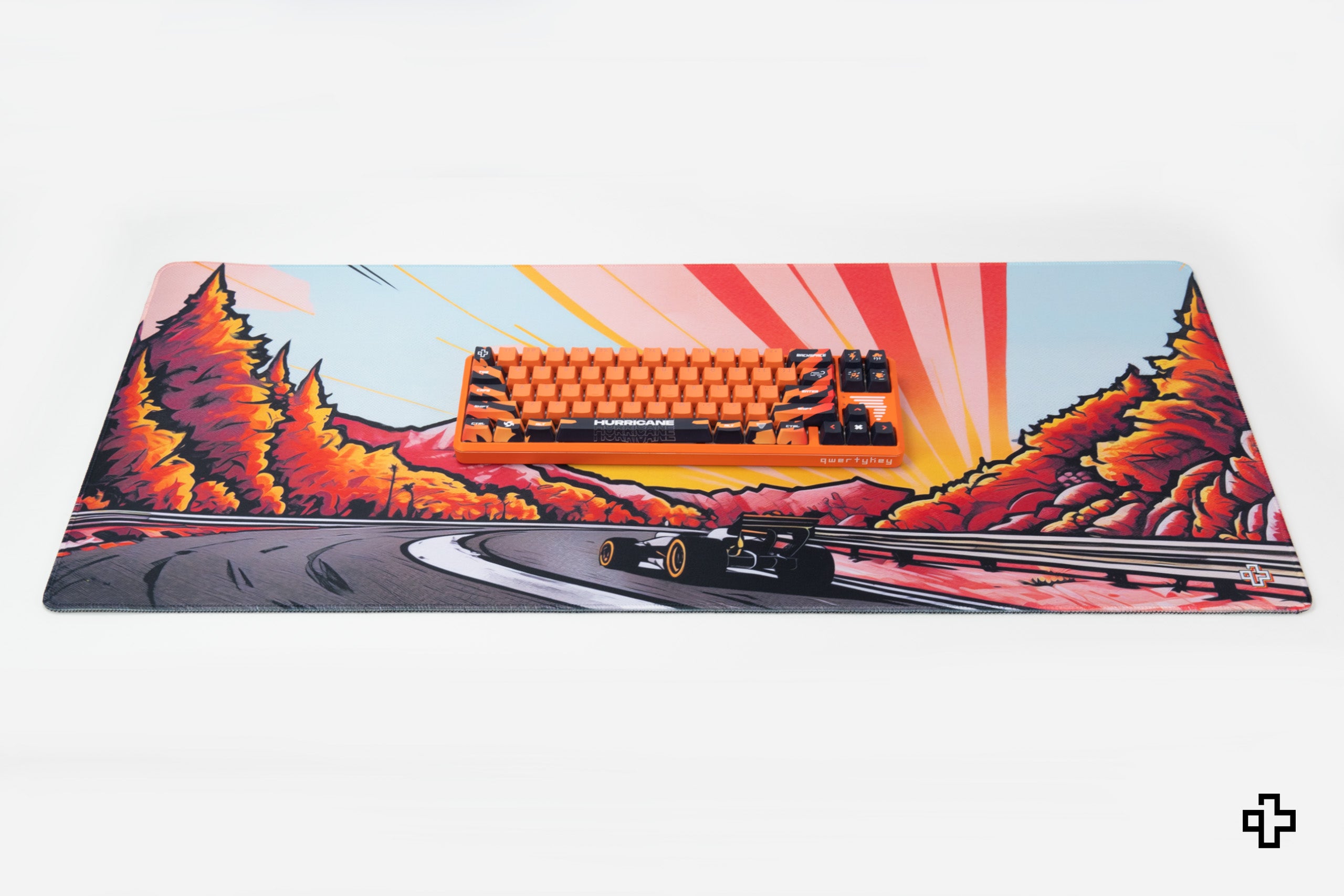 Deskmat Souris QwertyKey Formule Sunset 4mm bords cousus