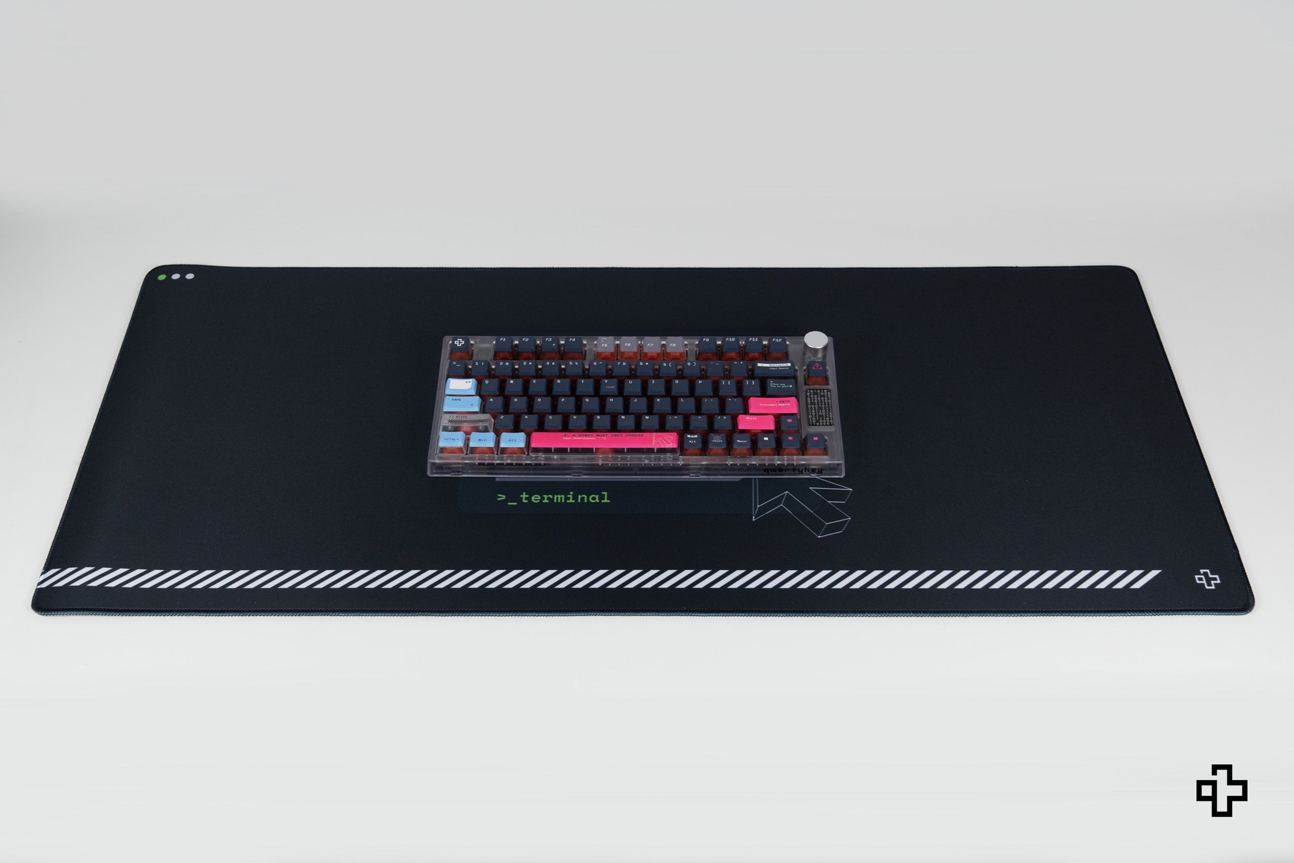Deskmat Souris QwertyKey Terminal 4mm bords cousus